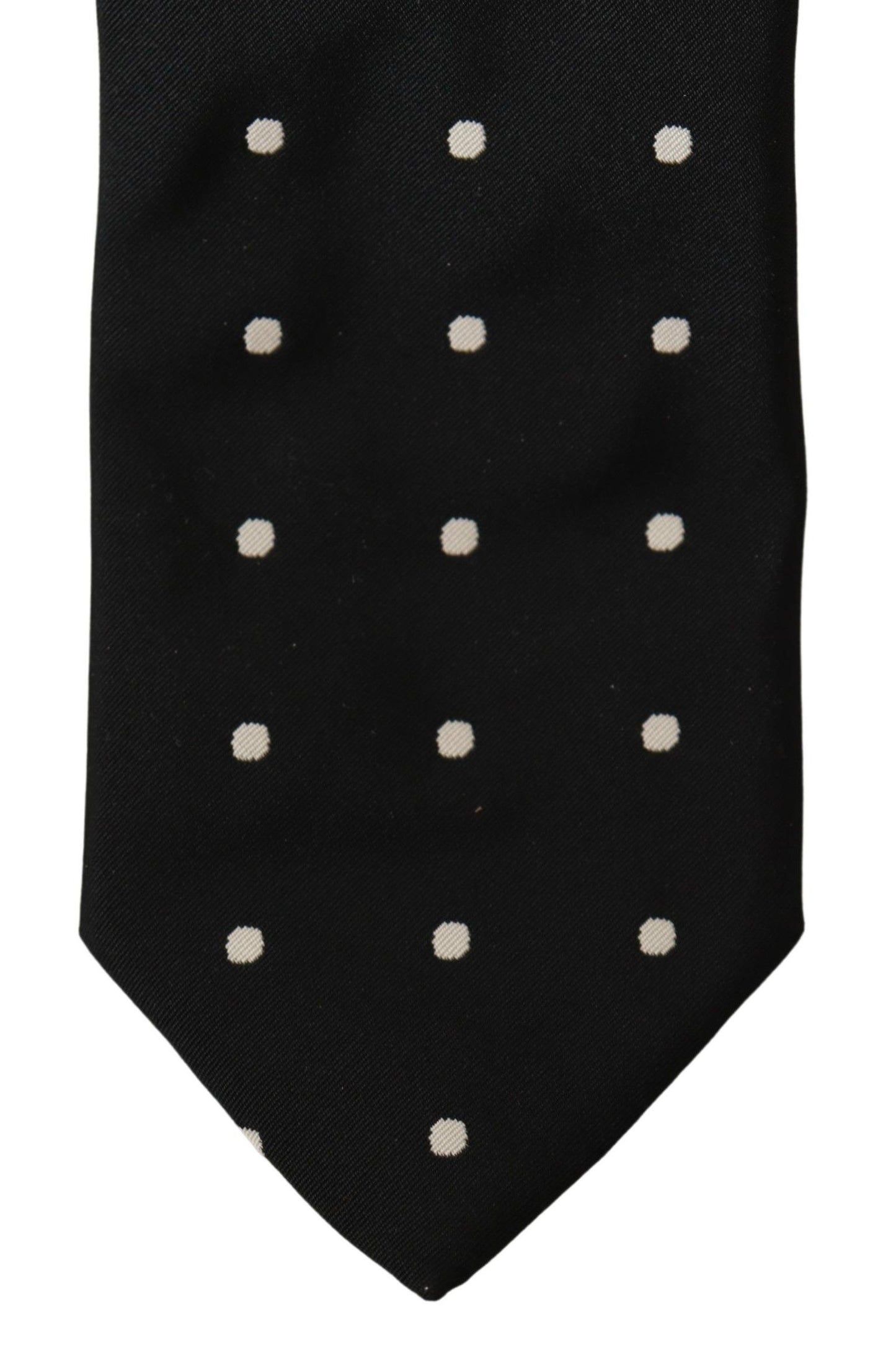 Dolce & Gabbana Elegant Black Polka Dot Designer Tie