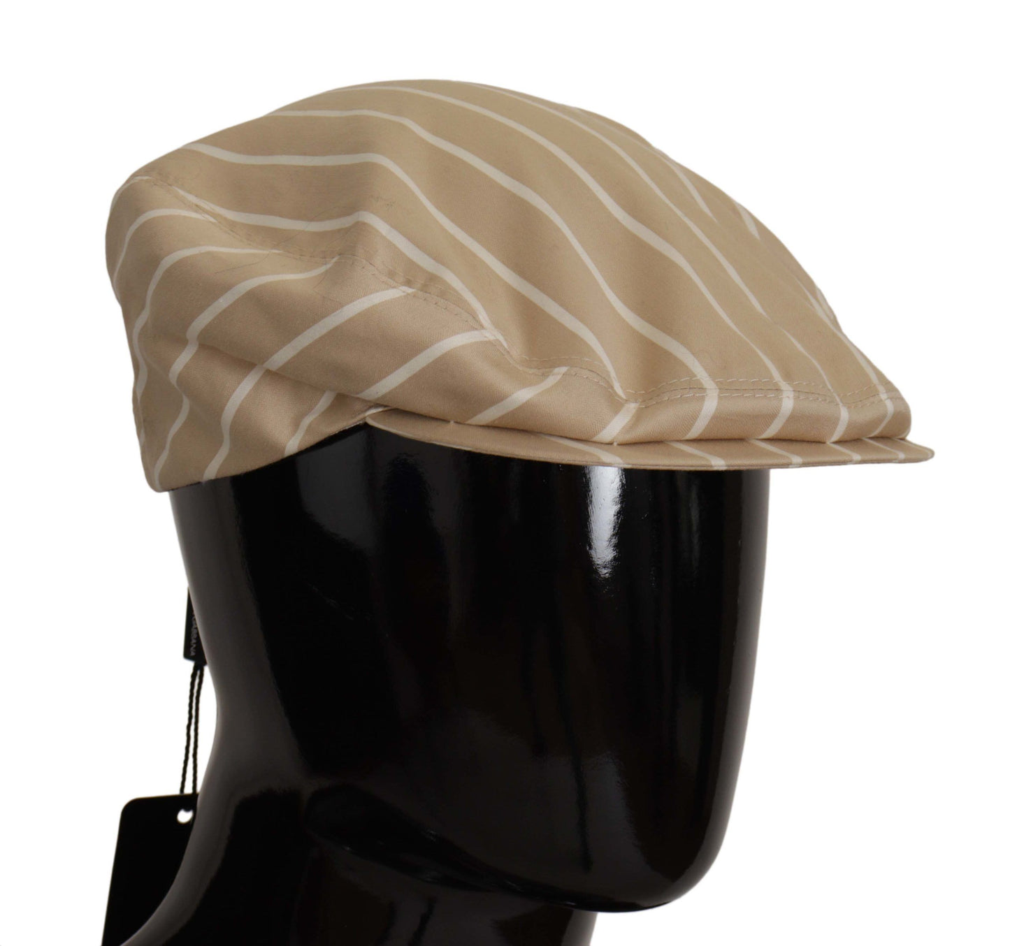 Dolce & Gabbana Elegant Striped Cotton Silk Newsboy Hat