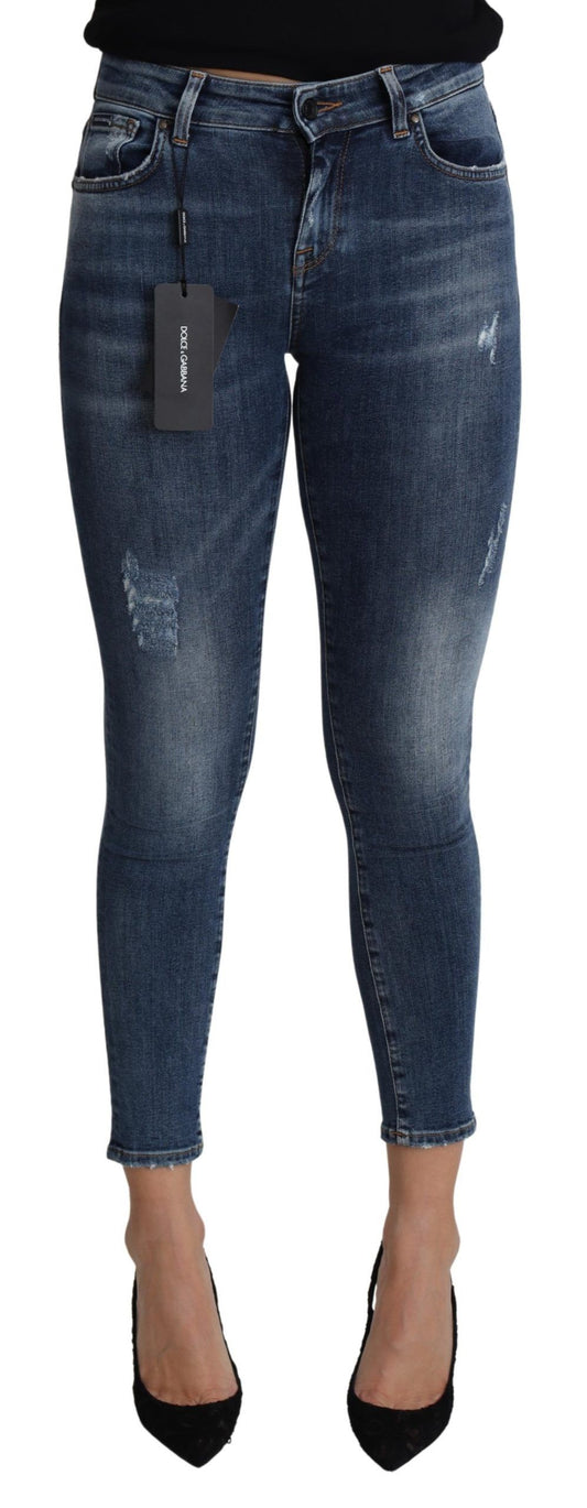 Dolce & Gabbana Chic Cropped Skinny Denim Jeans