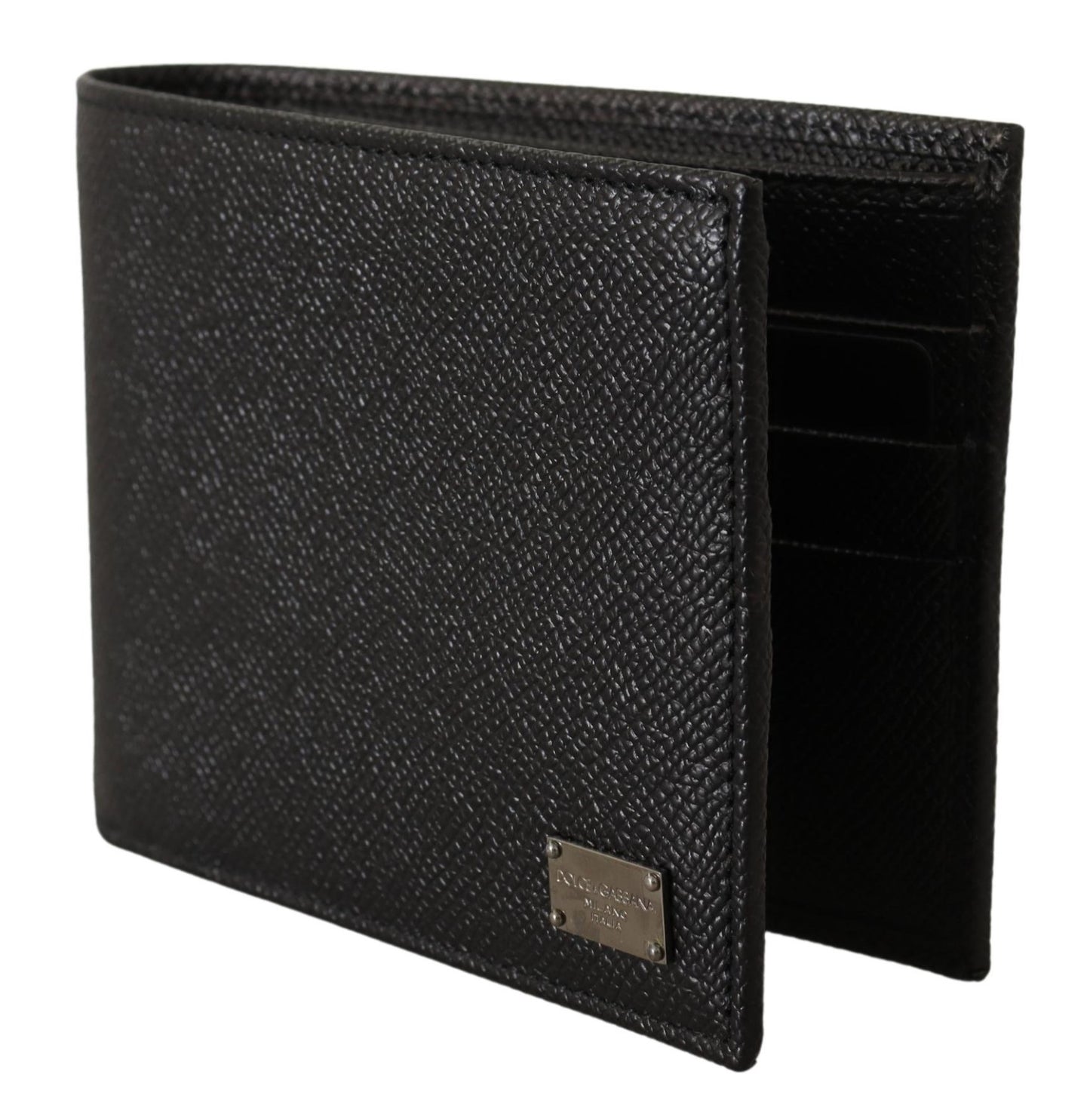 Dolce & Gabbana Elegant Bifold Leather Men's Wallet in Black