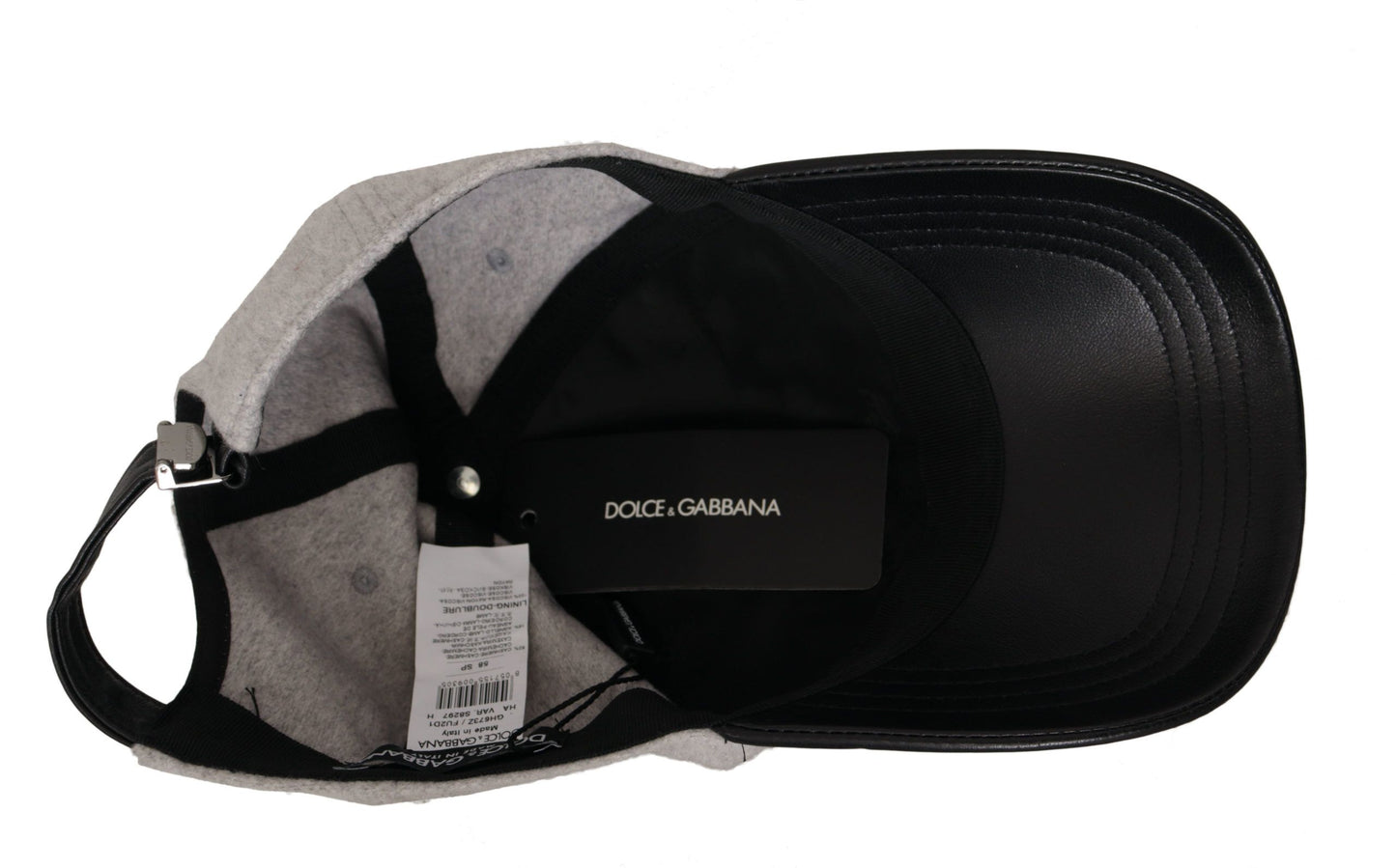 Dolce & Gabbana Elegant Cashmere-Leather Baseball Hat