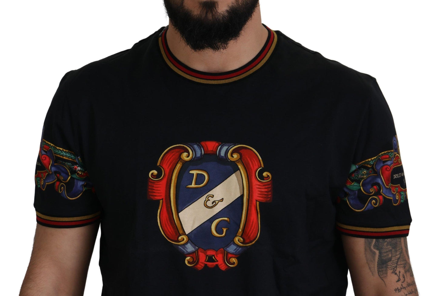 Dolce & Gabbana Elegant Crew Neck Logo Tee