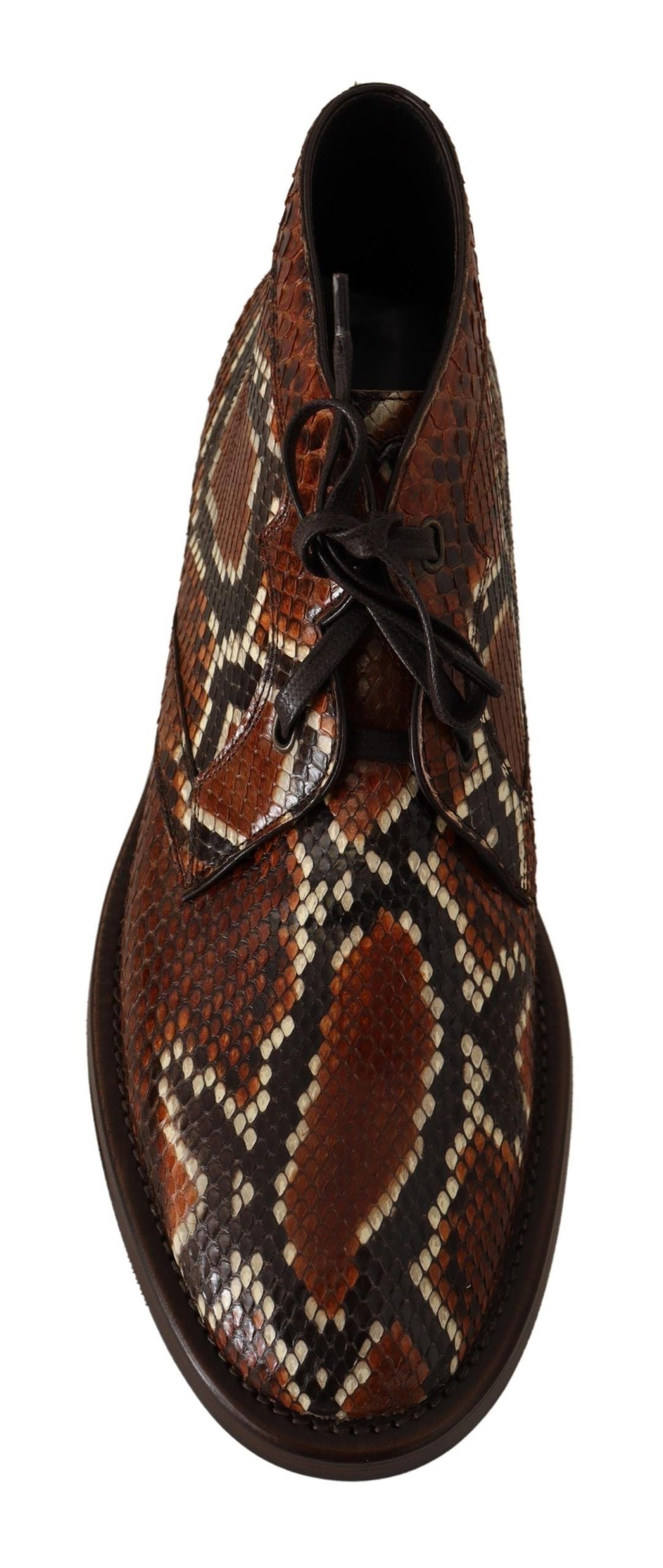 Dolce & Gabbana Exquisite Exotic Python Leather Ankle Boots