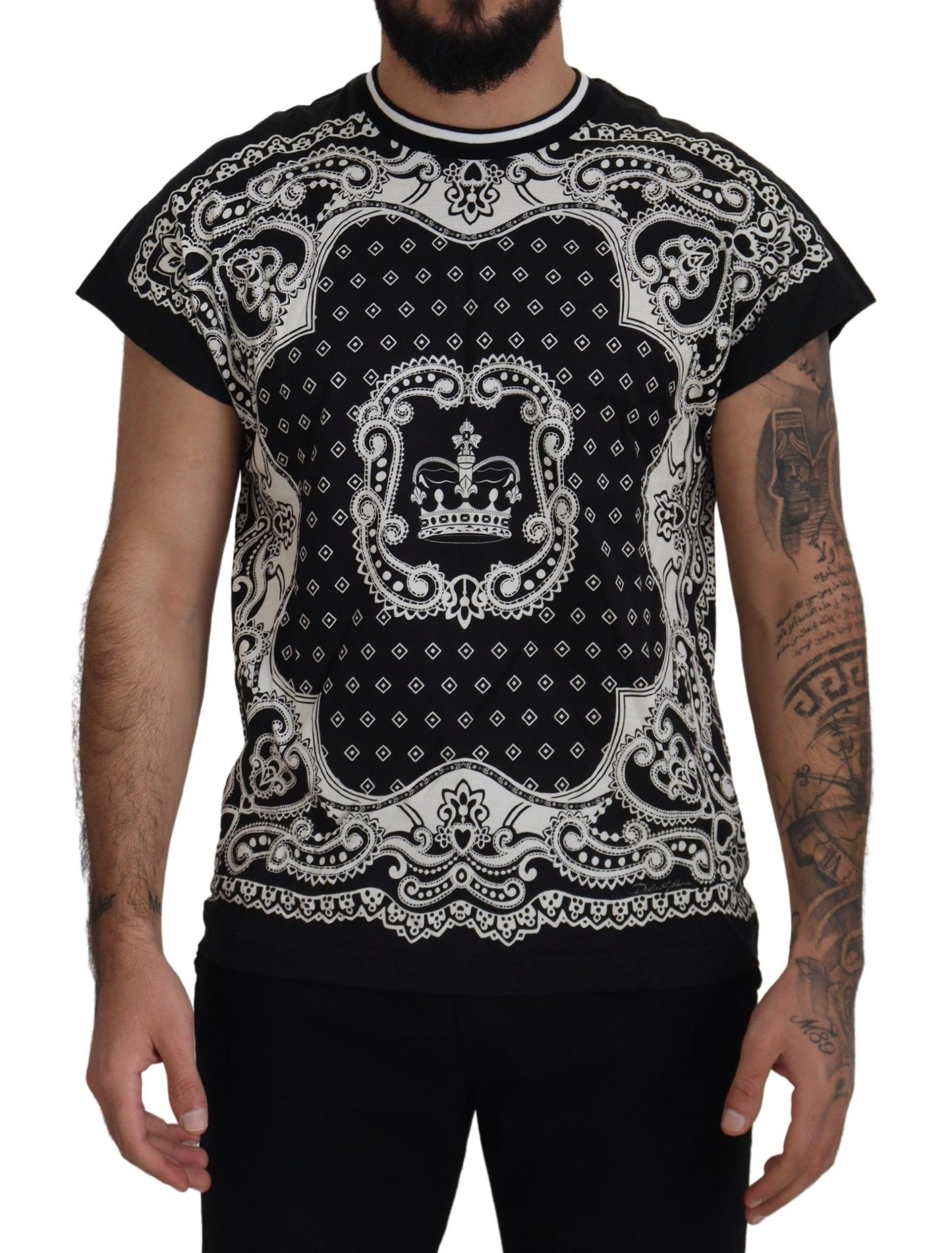 Dolce & Gabbana Baroque Elegance Crewneck Tee