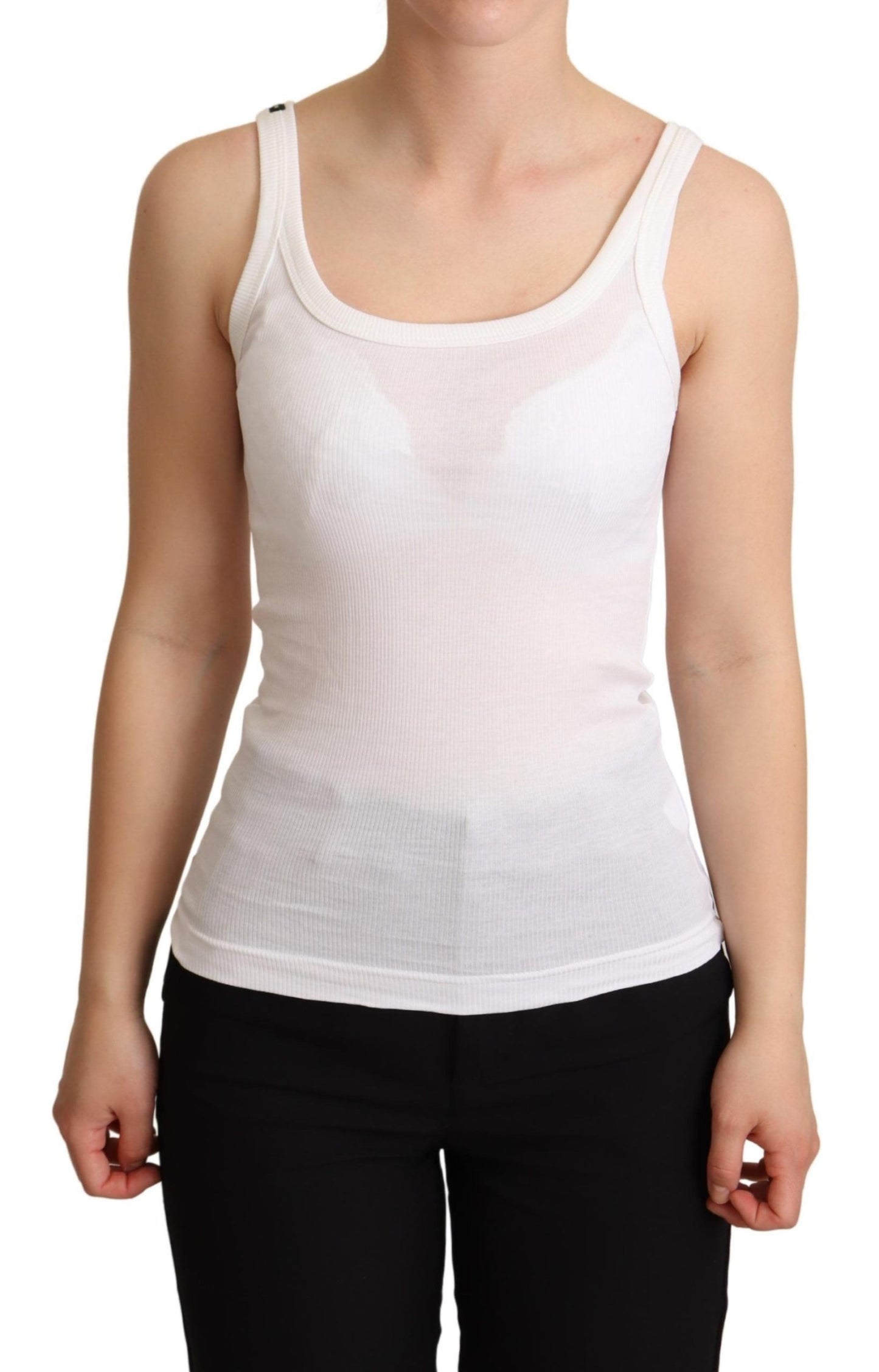 Dolce & Gabbana Elegant White Cotton Tank Top