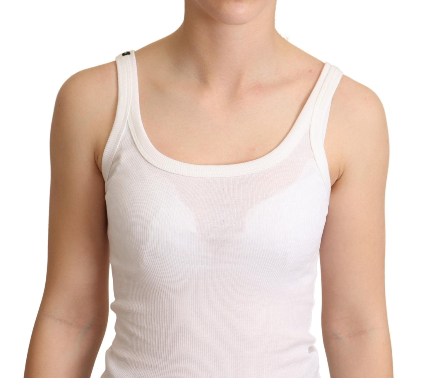 Dolce & Gabbana Elegant White Cotton Tank Top