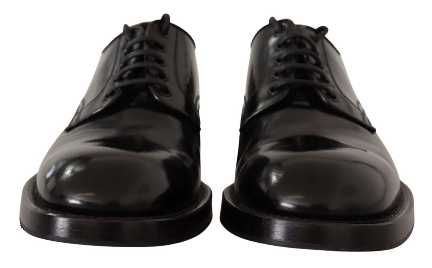 Dolce & Gabbana Elegant Black Leather Formal Derby Shoes