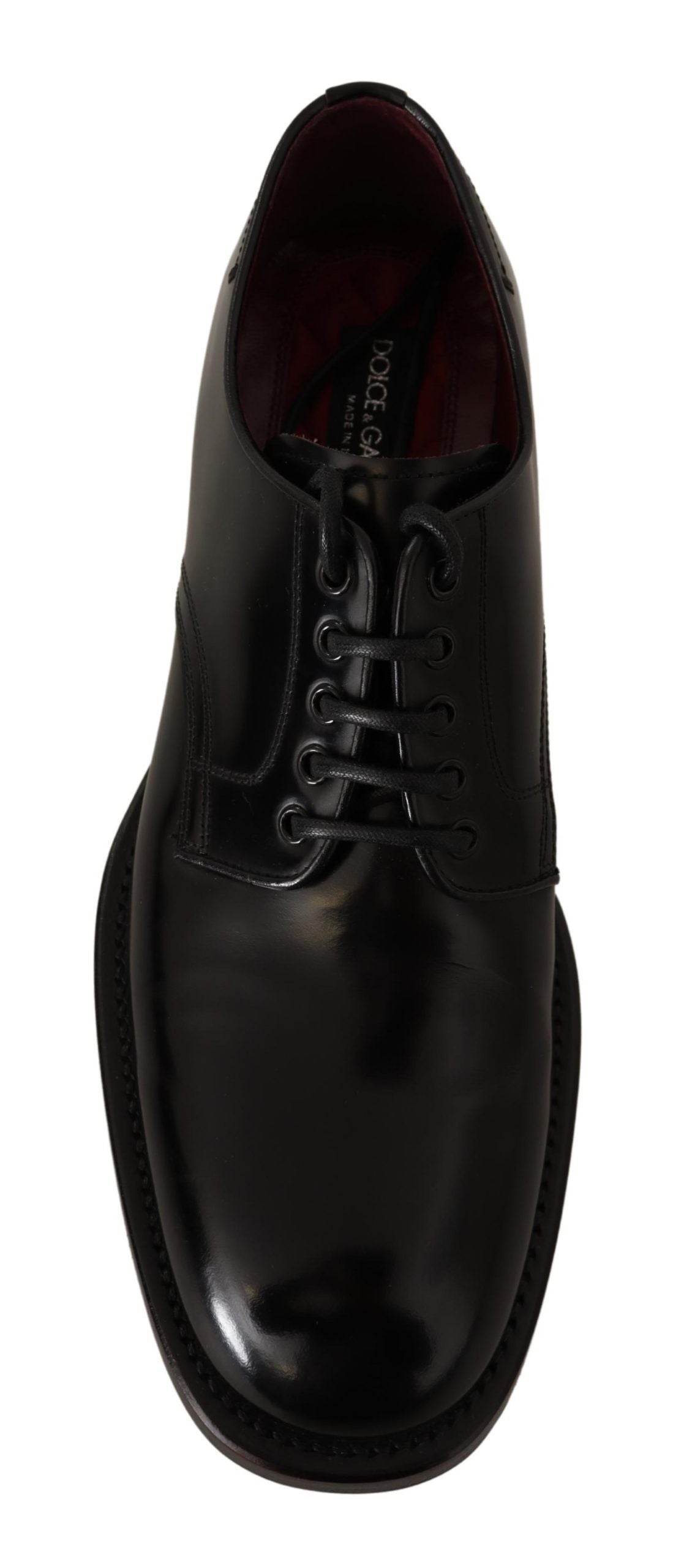 Dolce & Gabbana Elegant Black Leather Formal Derby Shoes