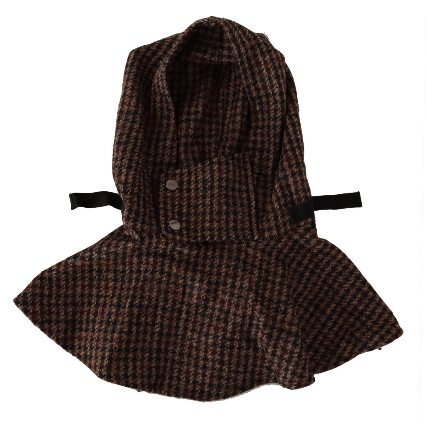 Dolce & Gabbana Elegant Houndstooth Whole Head Wrap Hat