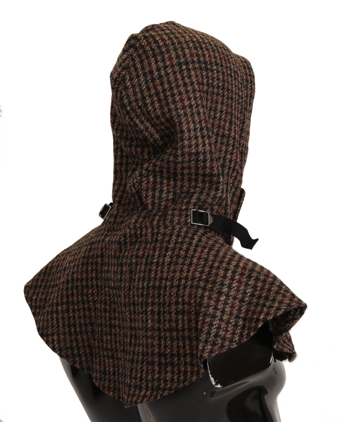 Dolce & Gabbana Elegant Houndstooth Whole Head Wrap Hat