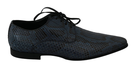 Dolce & Gabbana Elegant Blue Python Leather Dress Shoes