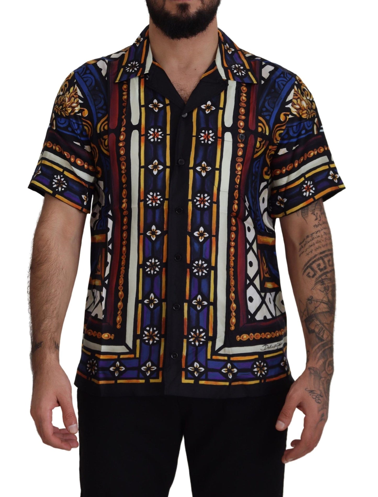 Dolce & Gabbana Elegant Multicolor Silk Men's Shirt