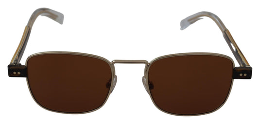 Dolce & Gabbana Elegant Gold Frame Rectangular Sunglasses