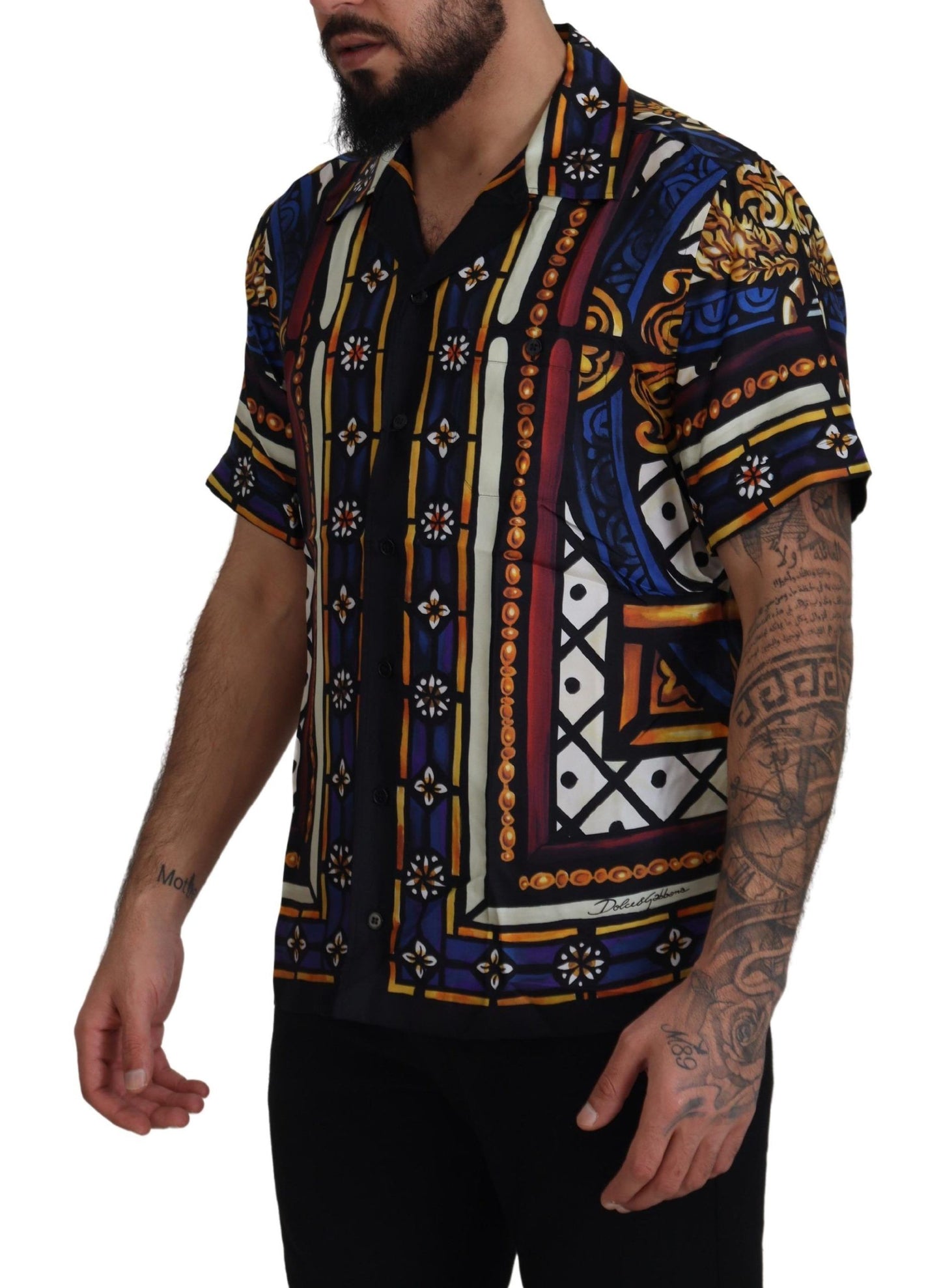 Dolce & Gabbana Elegant Multicolor Silk Men's Shirt