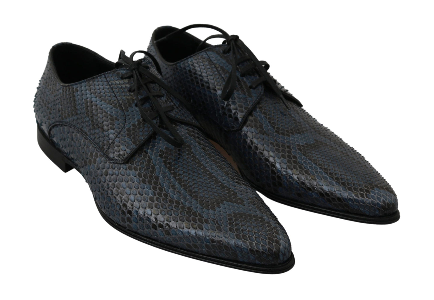 Dolce & Gabbana Elegant Blue Python Leather Dress Shoes