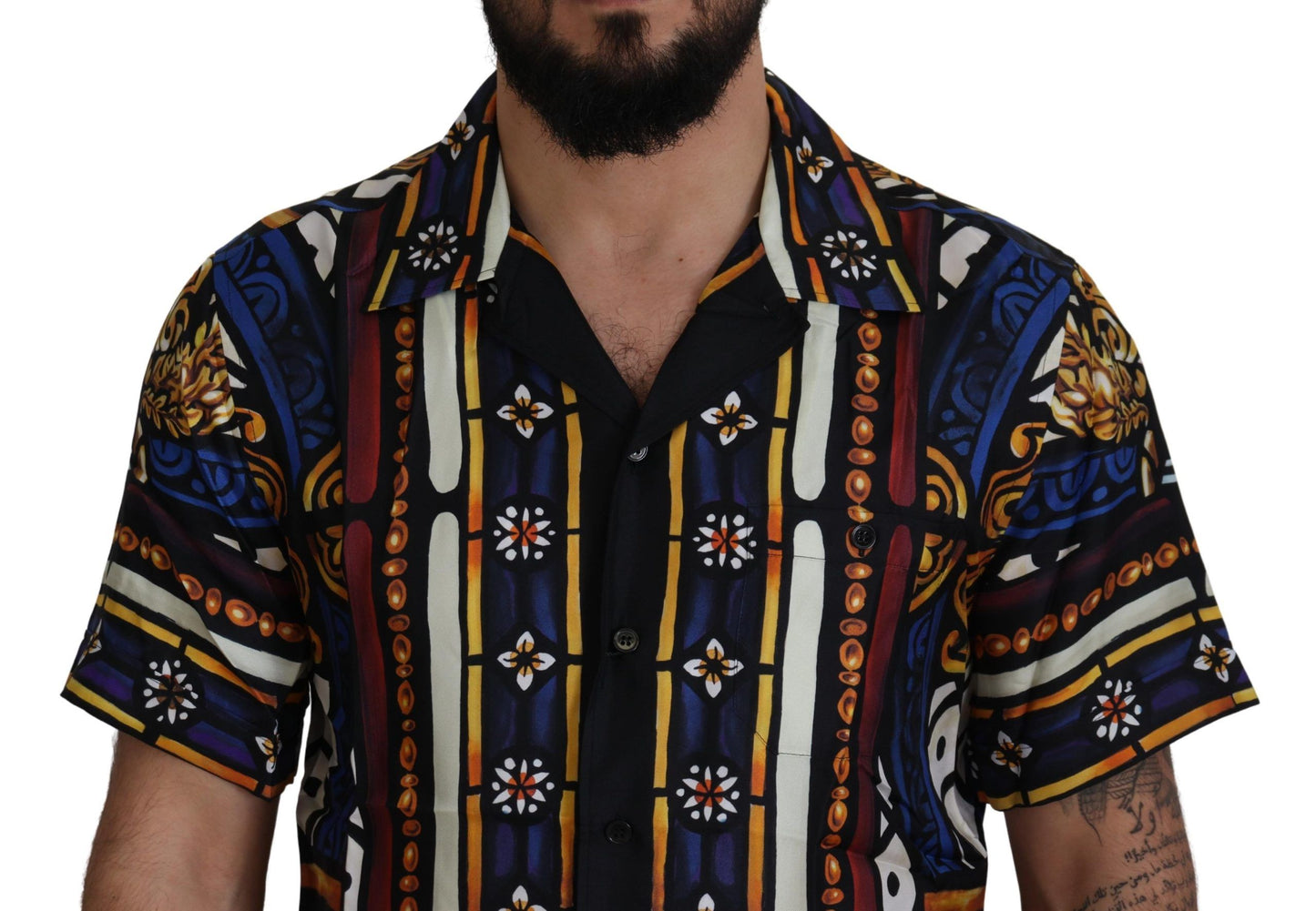 Dolce & Gabbana Elegant Multicolor Silk Men's Shirt