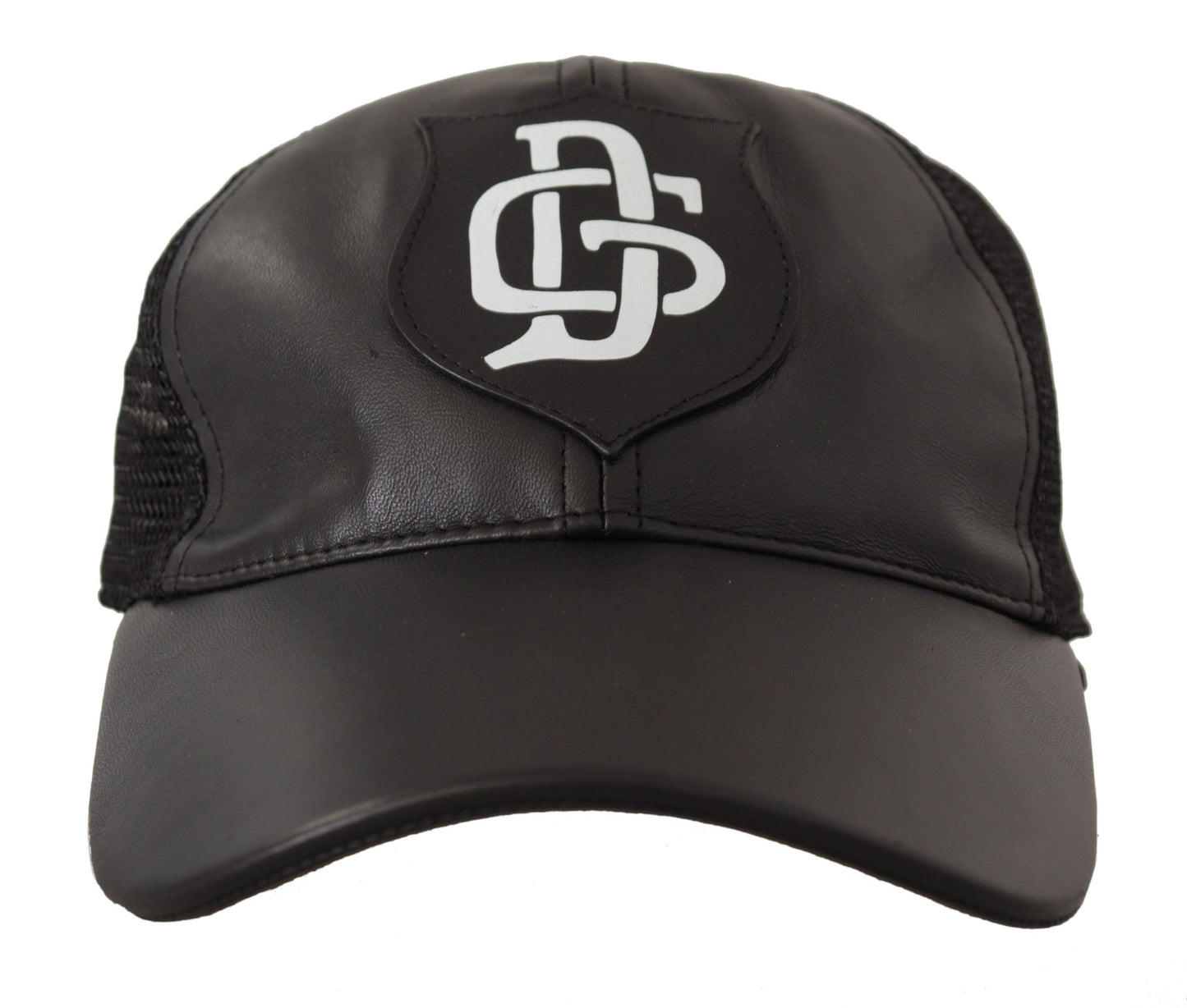 Dolce & Gabbana Elegant Black Leather Baseball Cap