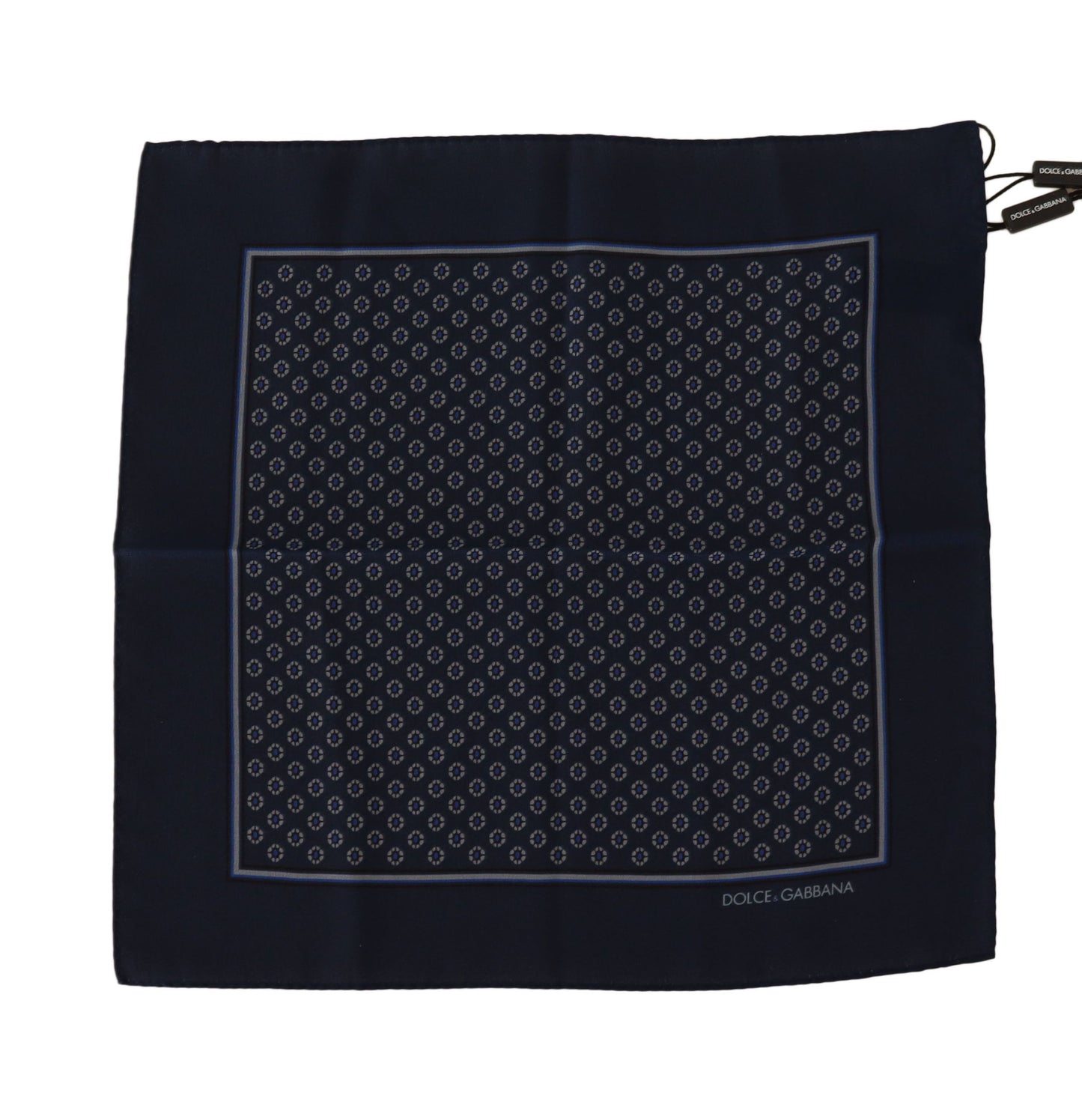 Dolce & Gabbana Elegant Silk Pocket Square in Dark Blue