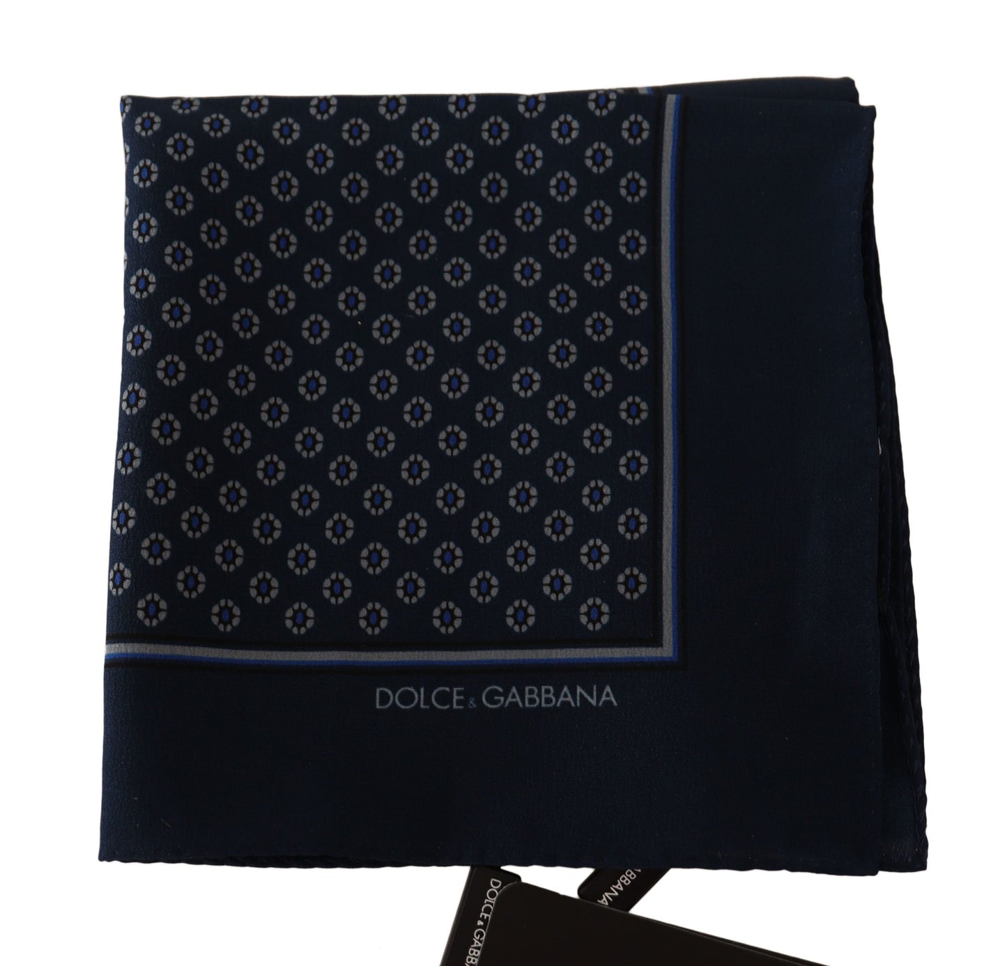 Dolce & Gabbana Elegant Silk Pocket Square in Dark Blue