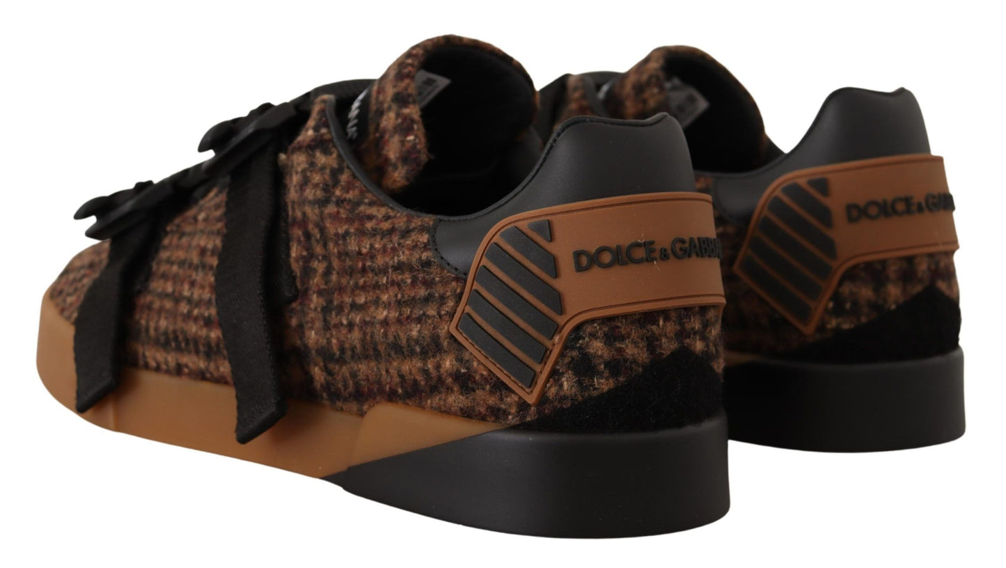 Dolce & Gabbana Chic Wool Blend Low Top Sneakers