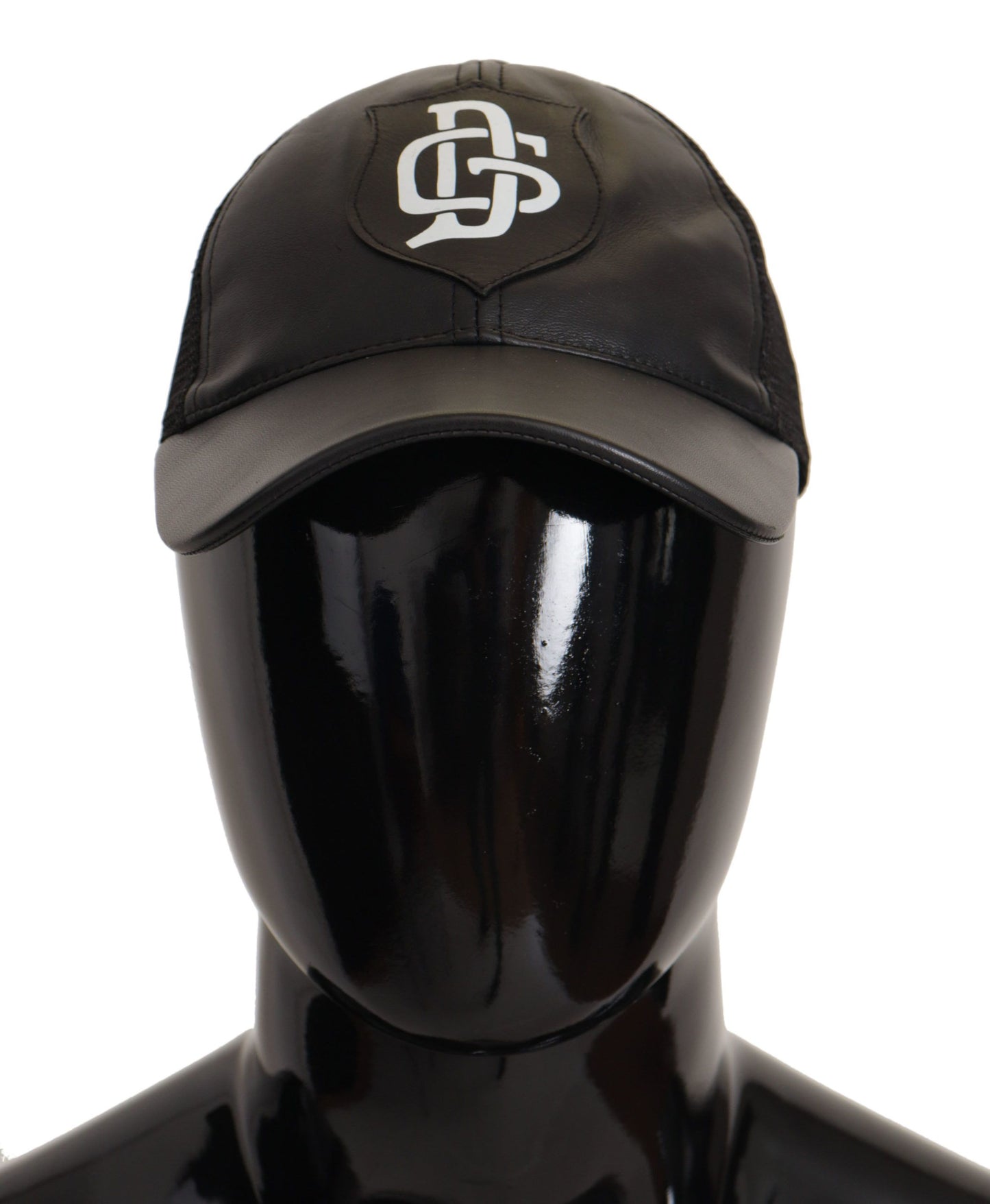 Dolce & Gabbana Elegant Black Leather Baseball Cap