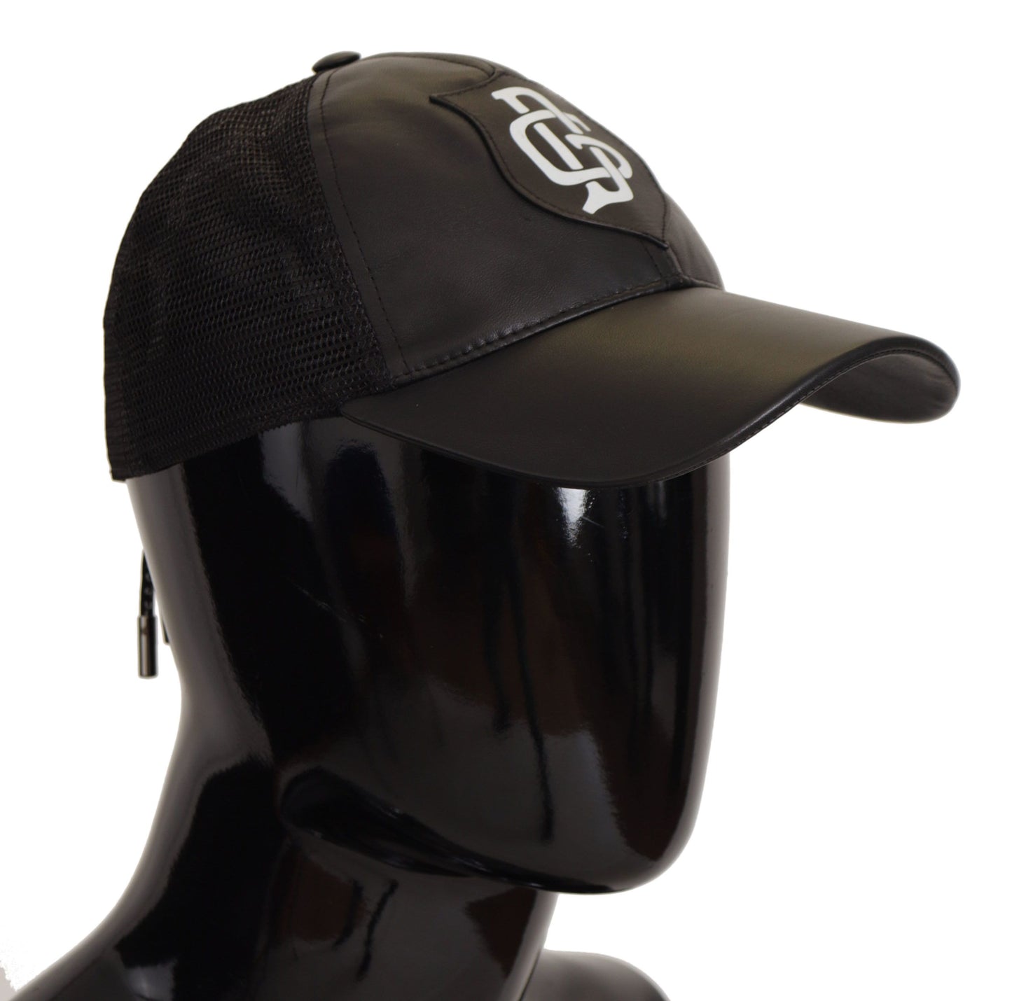 Dolce & Gabbana Elegant Black Leather Baseball Cap