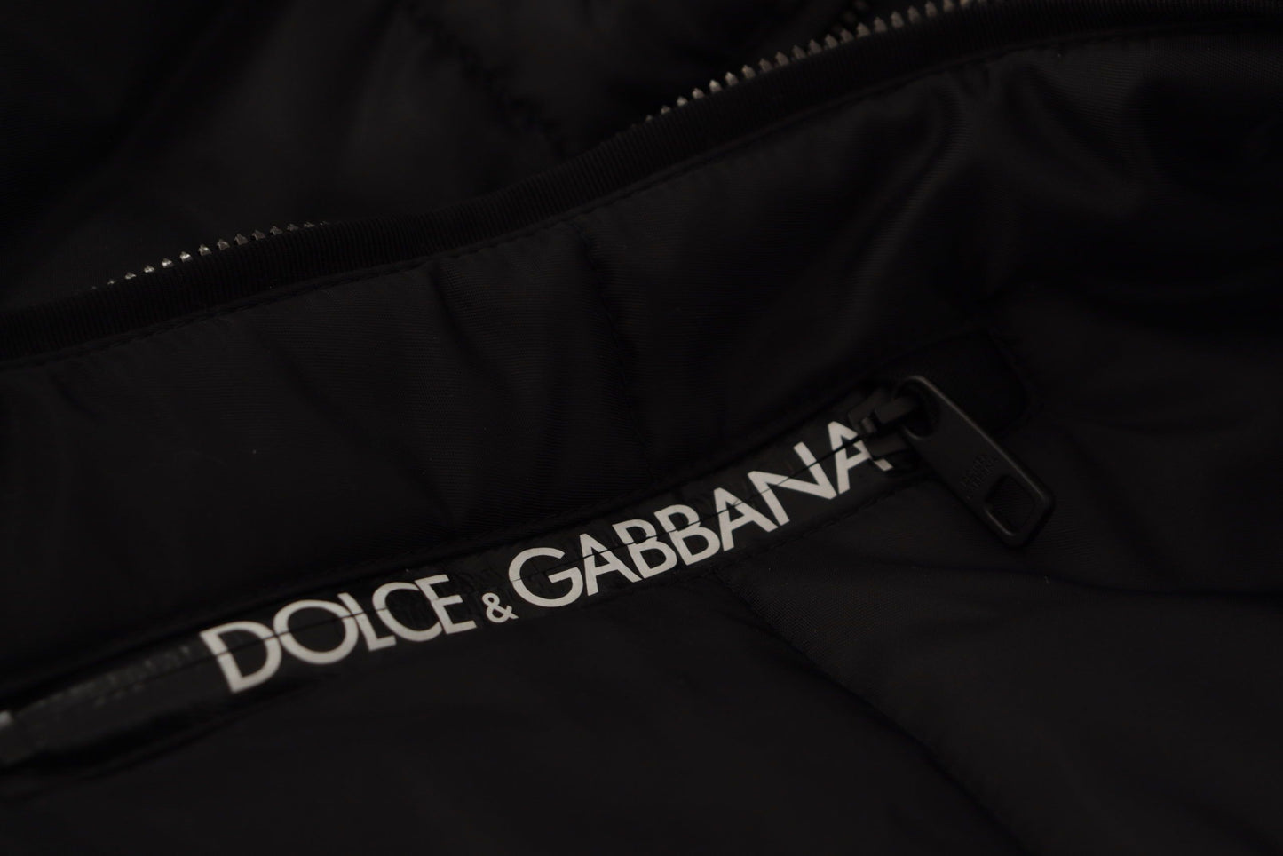 Dolce & Gabbana Black Nylon Hooded Parka Coat Winter Jacket