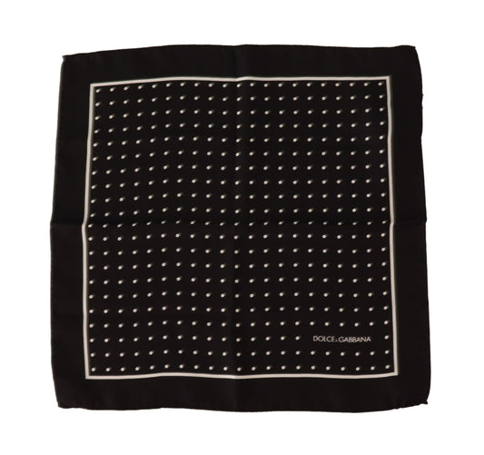 Dolce & Gabbana Elegant Silk Pocket Square in Black