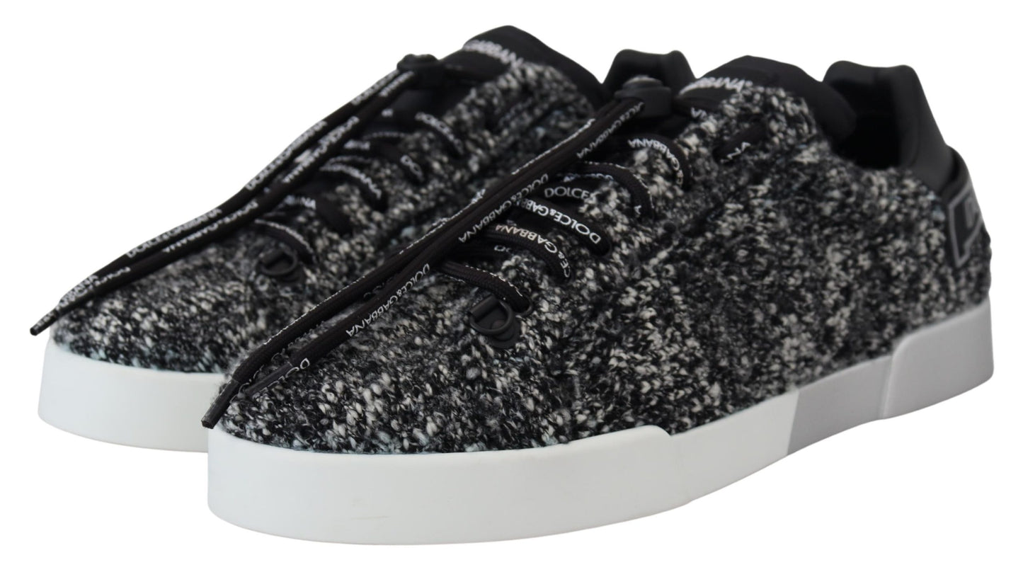 Dolce & Gabbana Chic Shearling Low Top Sneakers