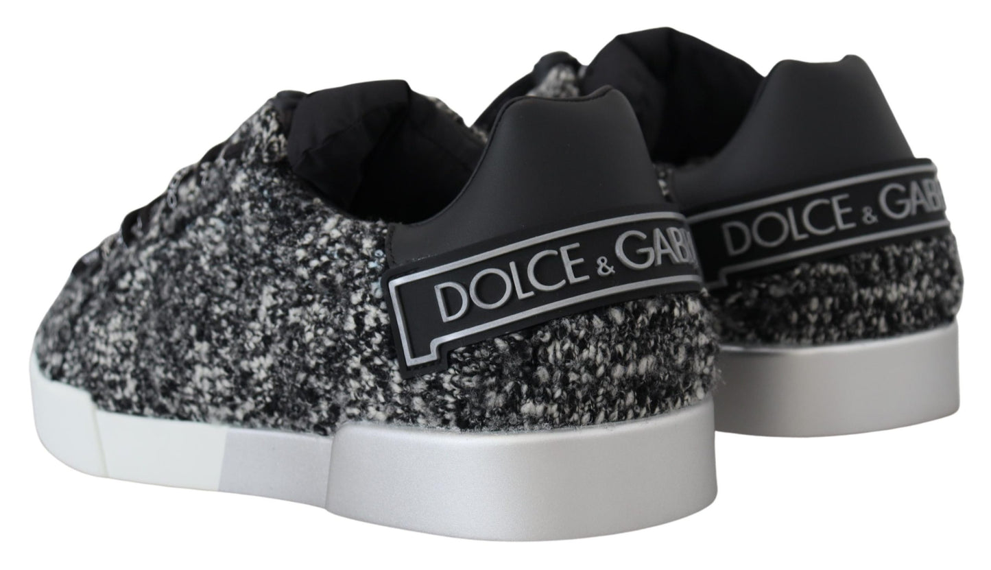 Dolce & Gabbana Chic Shearling Low Top Sneakers