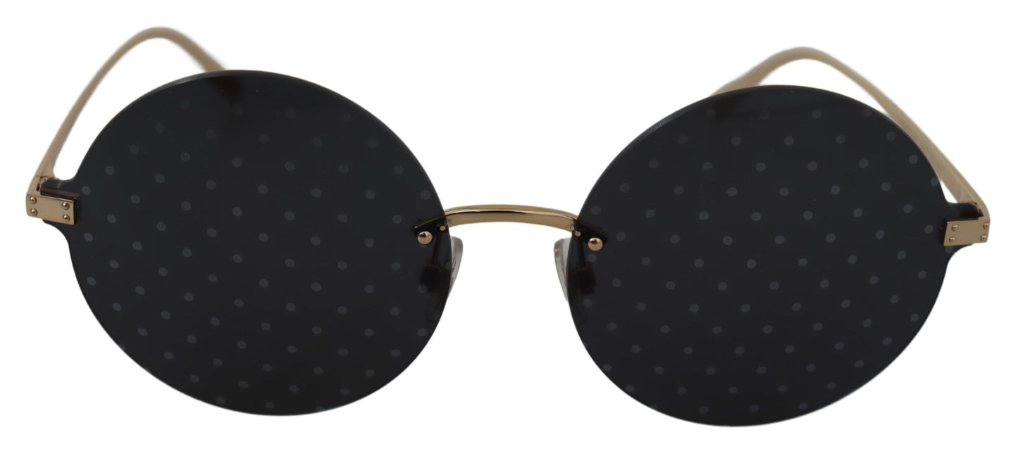 Dolce & Gabbana Elegant Black Dotted Lens Sunglasses