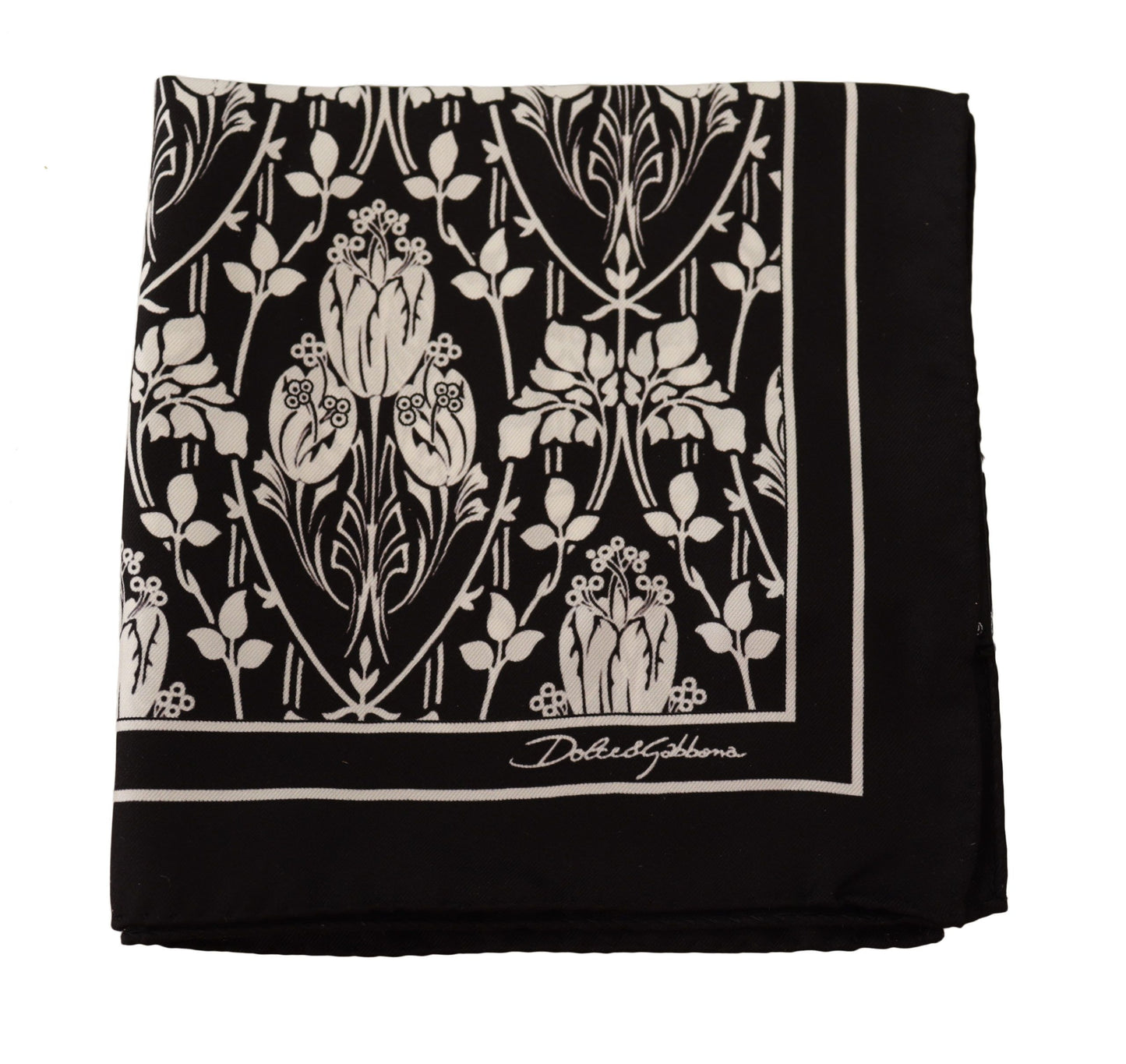 Dolce & Gabbana Elegant Floral Silk Pocket Square