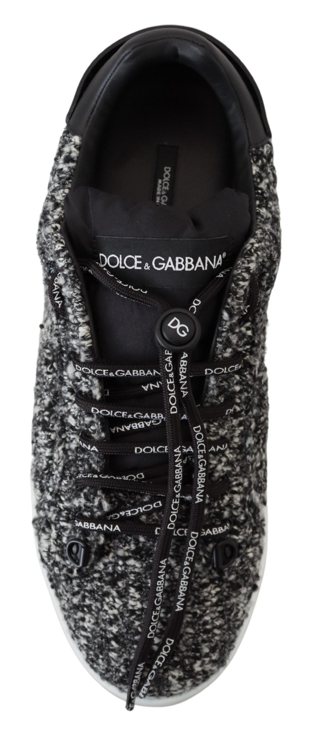 Dolce & Gabbana Chic Shearling Low Top Sneakers