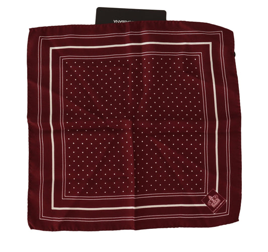 Dolce & Gabbana Elegant Red Silk Pocket Square Handkerchief