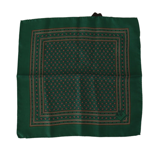 Dolce & Gabbana Elegant Green Silk Pocket Square