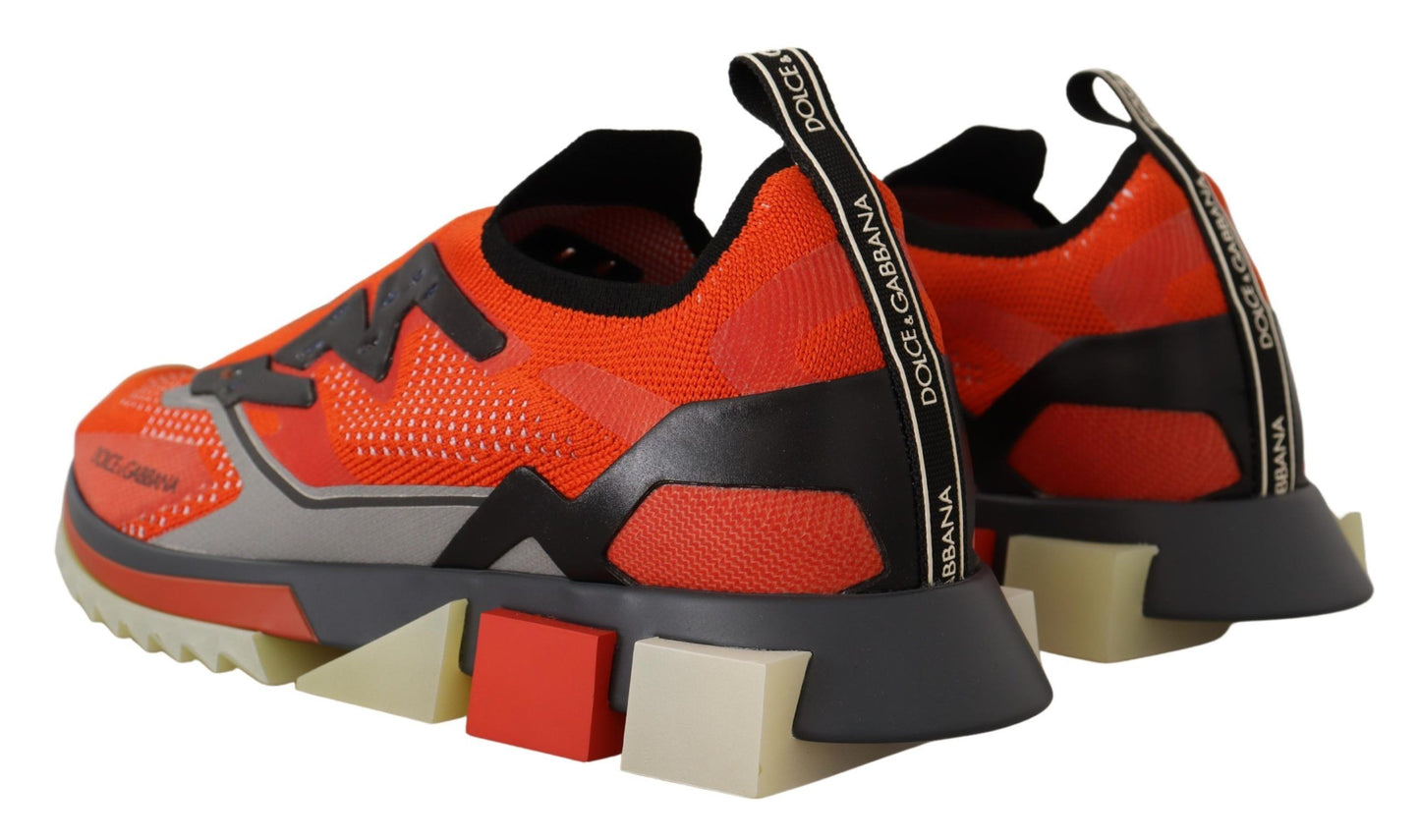 Dolce & Gabbana Orange and Gray Sorrento Sneakers