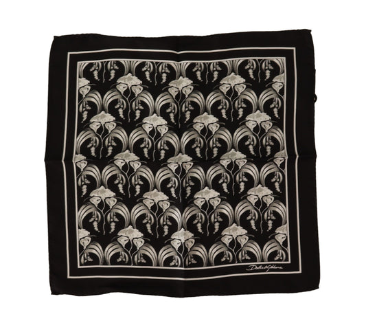 Dolce & Gabbana Elegant Silk Floral Pocket Square