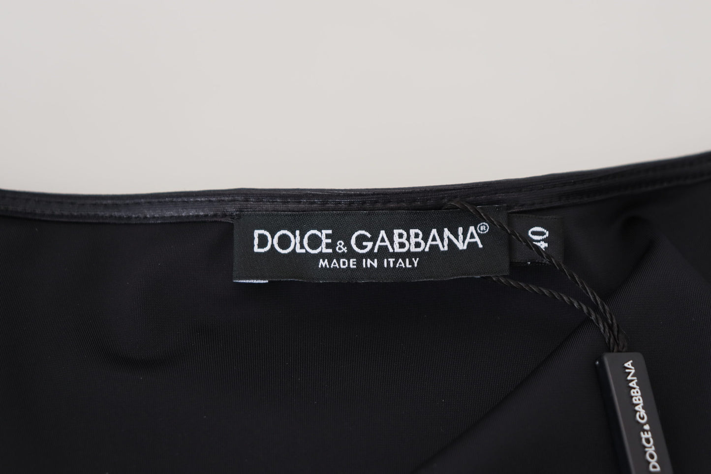 Dolce & Gabbana Elegant Black Logo Buckle Blouse