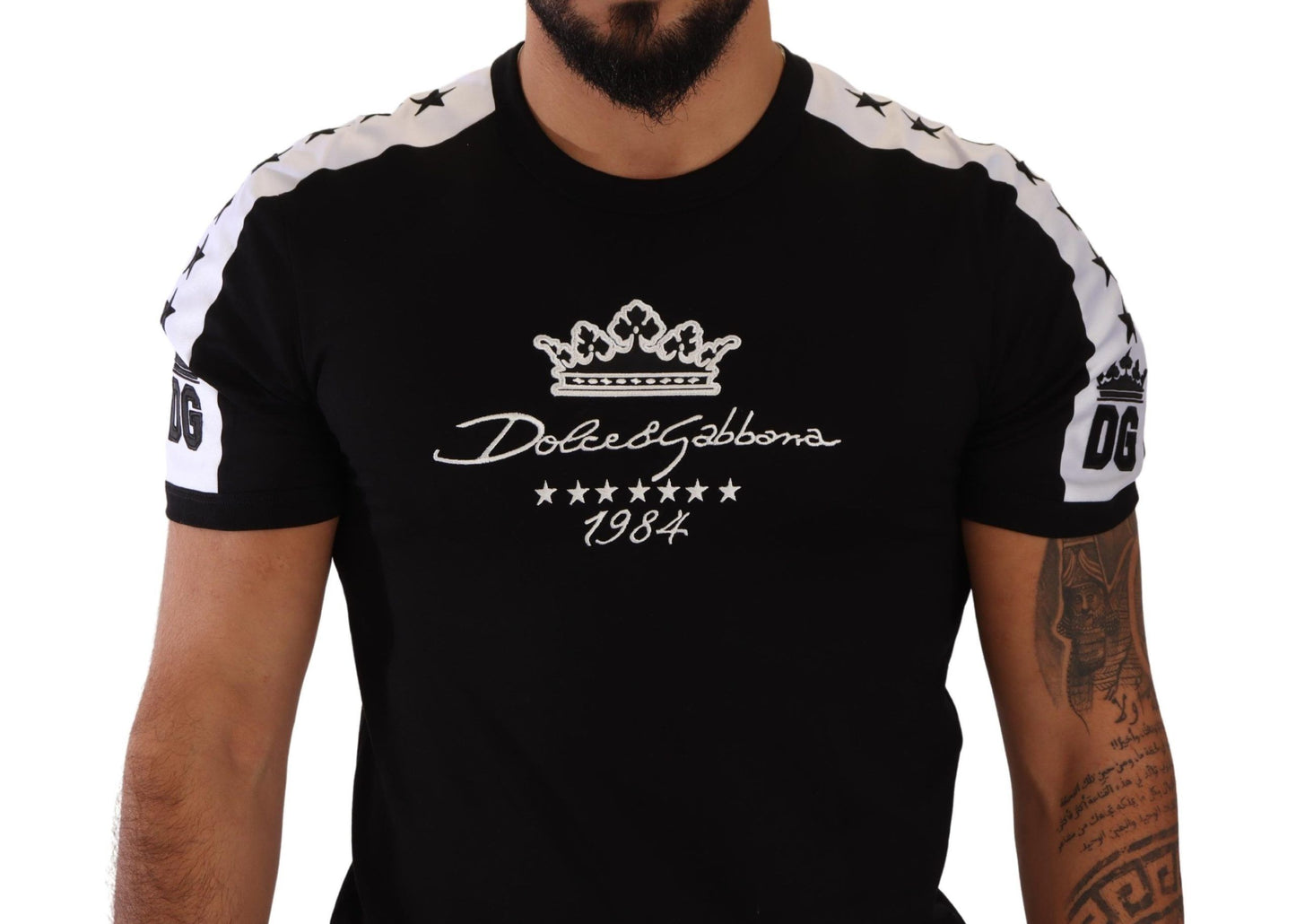 Dolce & Gabbana Elegant Star Crown Crewneck Tee