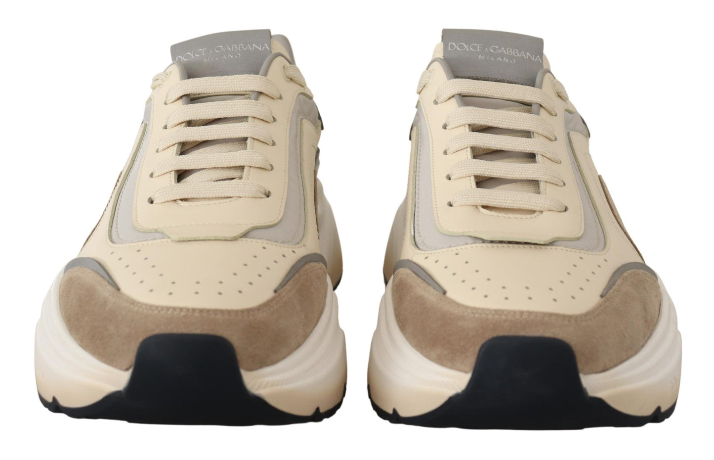 Dolce & Gabbana Daymaster Casual Beige Leather Sneakers