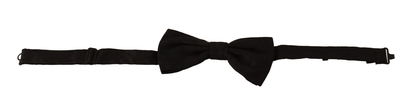 Dolce & Gabbana Elegant Black Silk Bow Tie