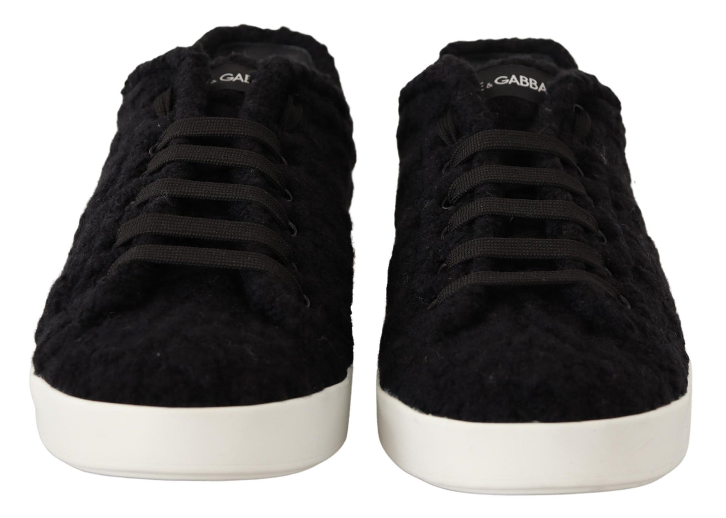 Dolce & Gabbana Elegant Monochrome Wool Blend Sneakers