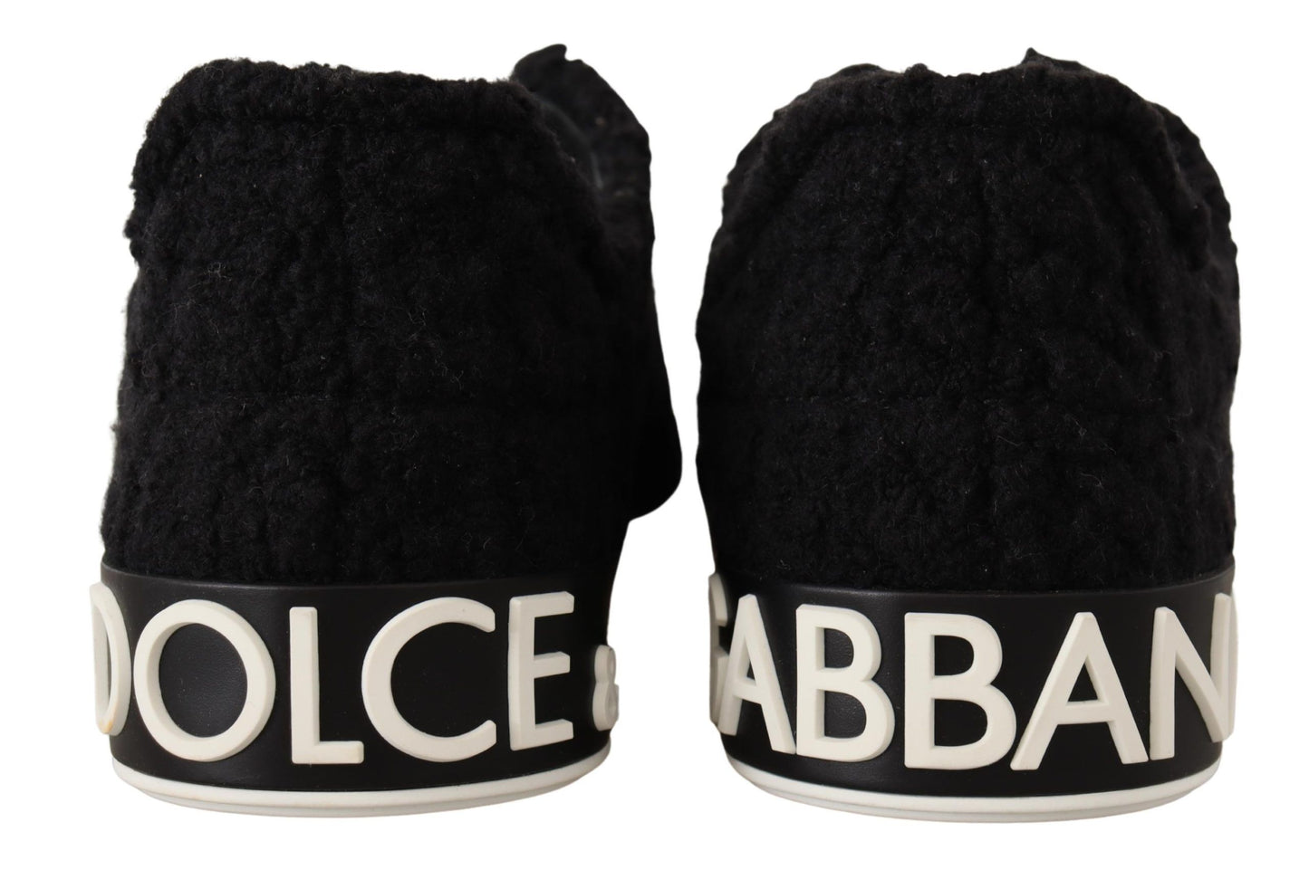 Dolce & Gabbana Elegant Monochrome Wool Blend Sneakers