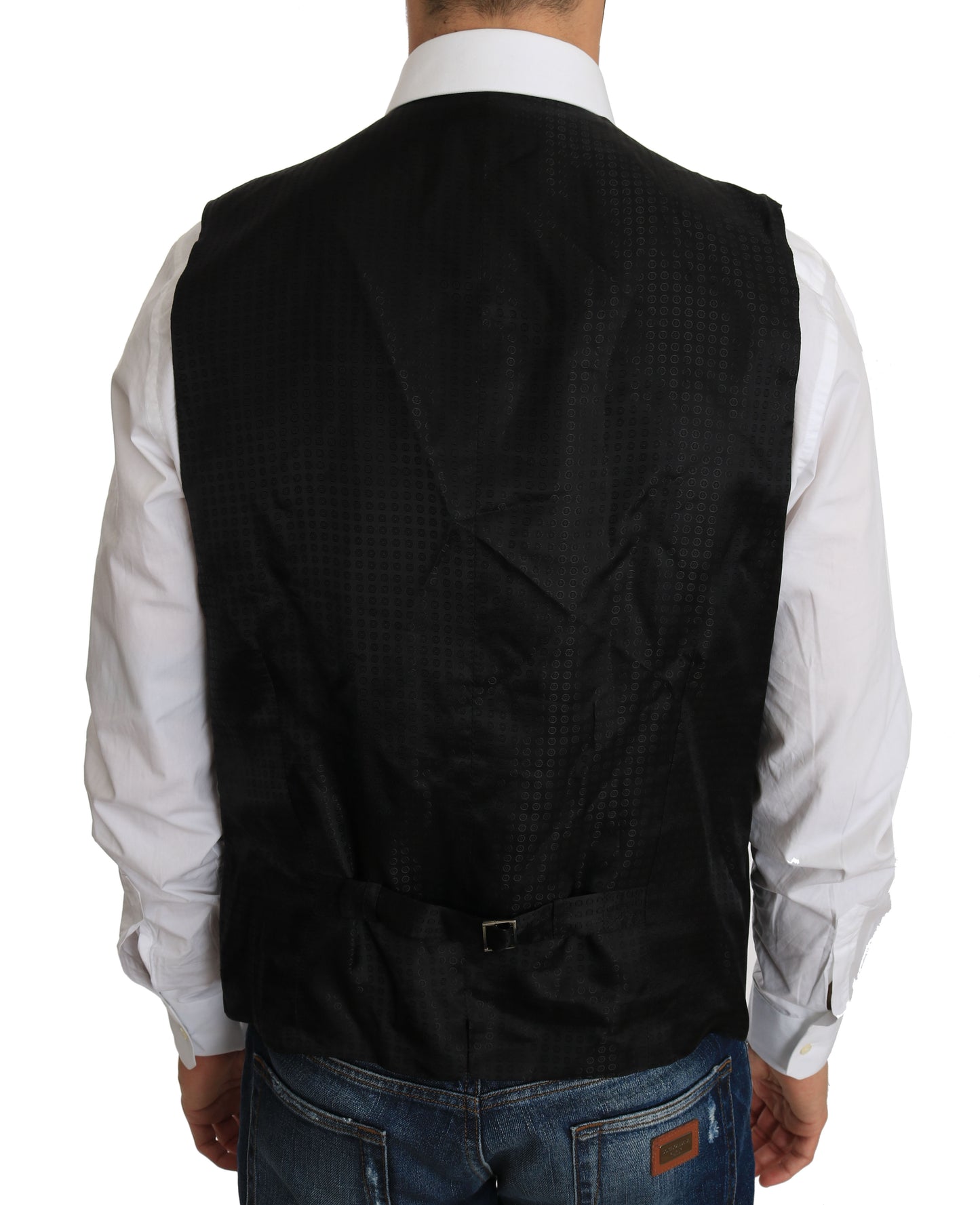 Dolce & Gabbana Elegant Black Formal Wool Blend Vest