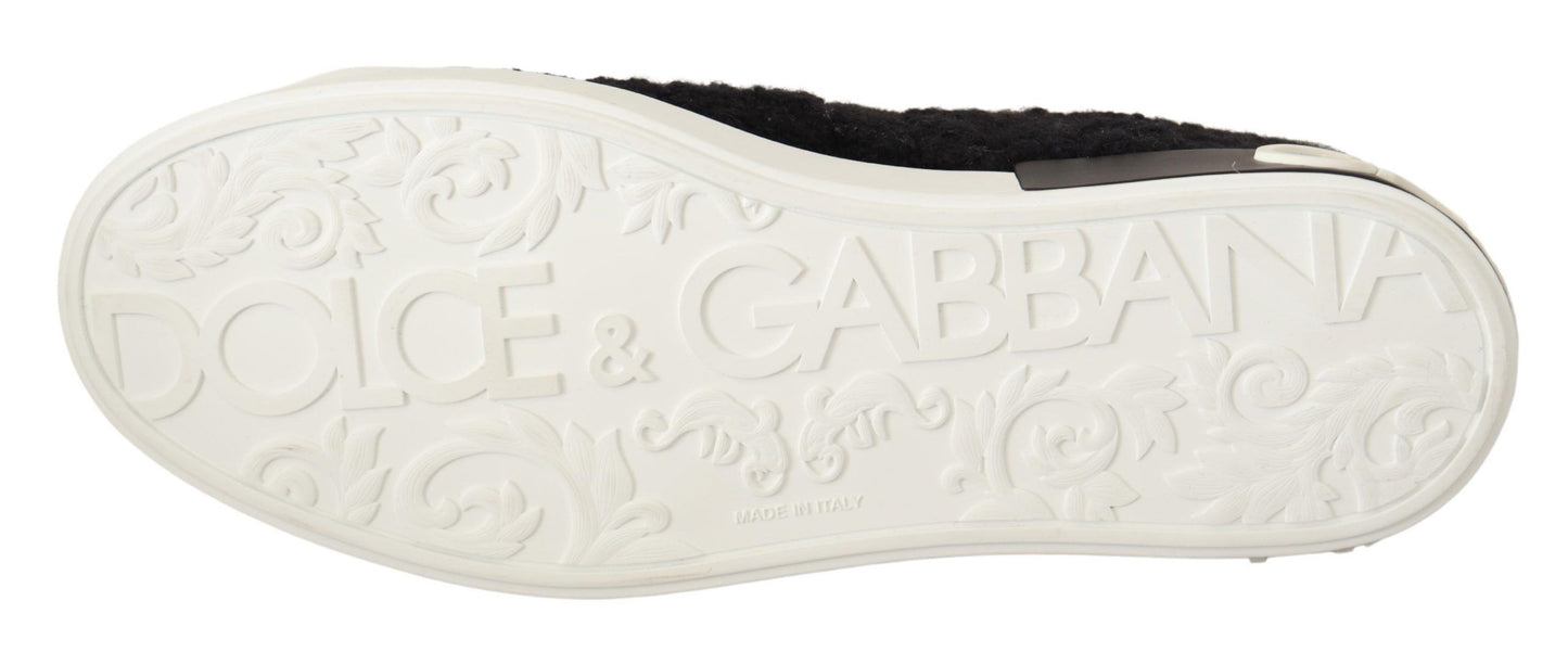 Dolce & Gabbana Elegant Monochrome Wool Blend Sneakers