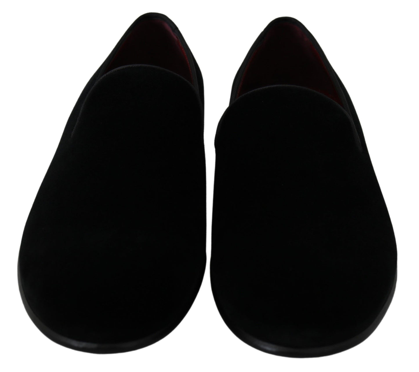 Dolce & Gabbana Chic Black Velvet Loafers for Men