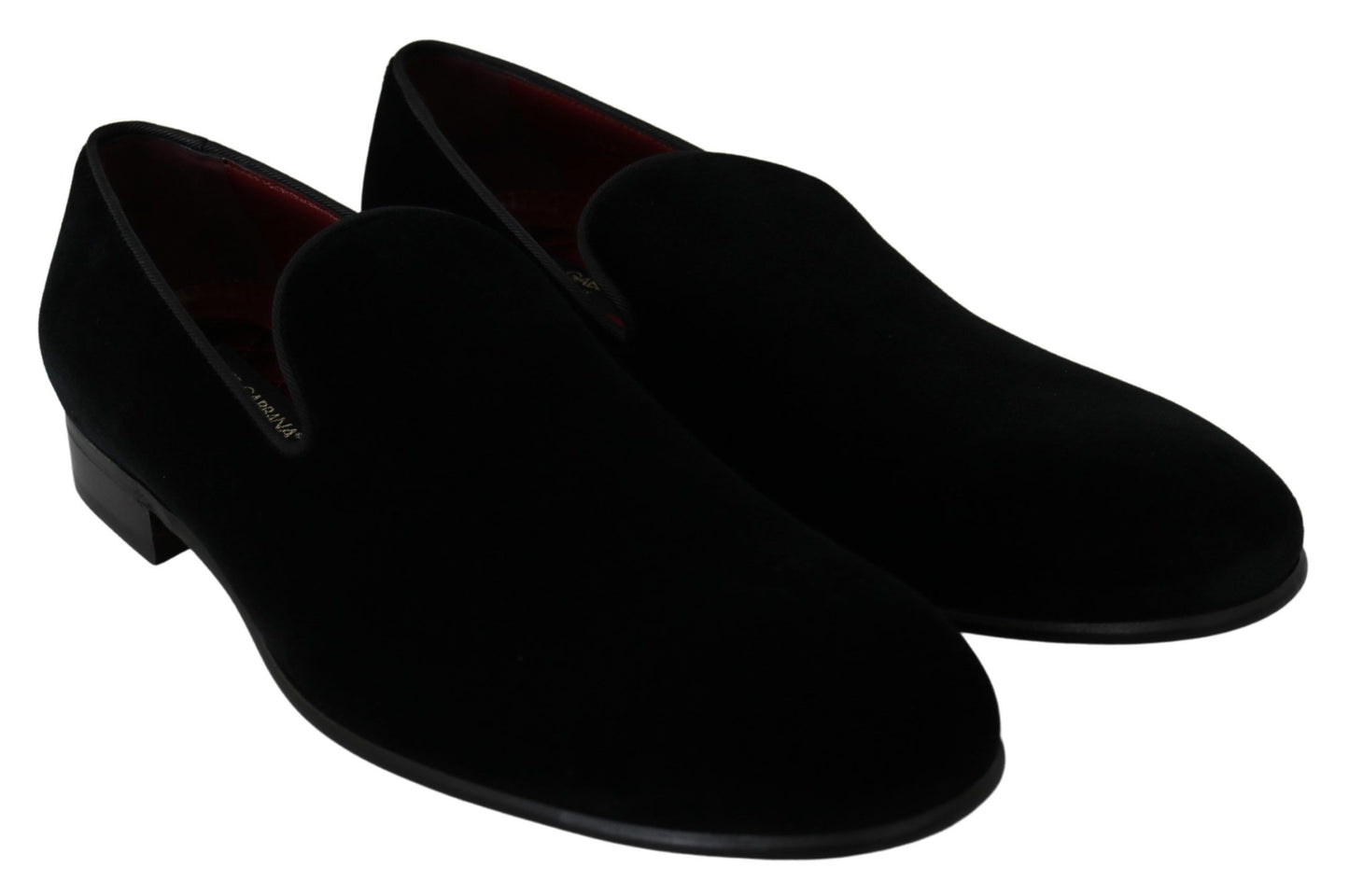 Dolce & Gabbana Chic Black Velvet Loafers for Men