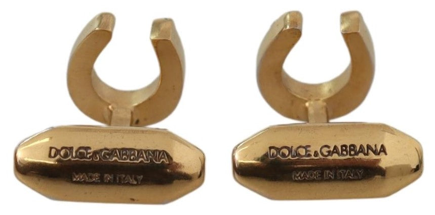 Dolce & Gabbana Elegant Gold Plated Brass Cufflinks