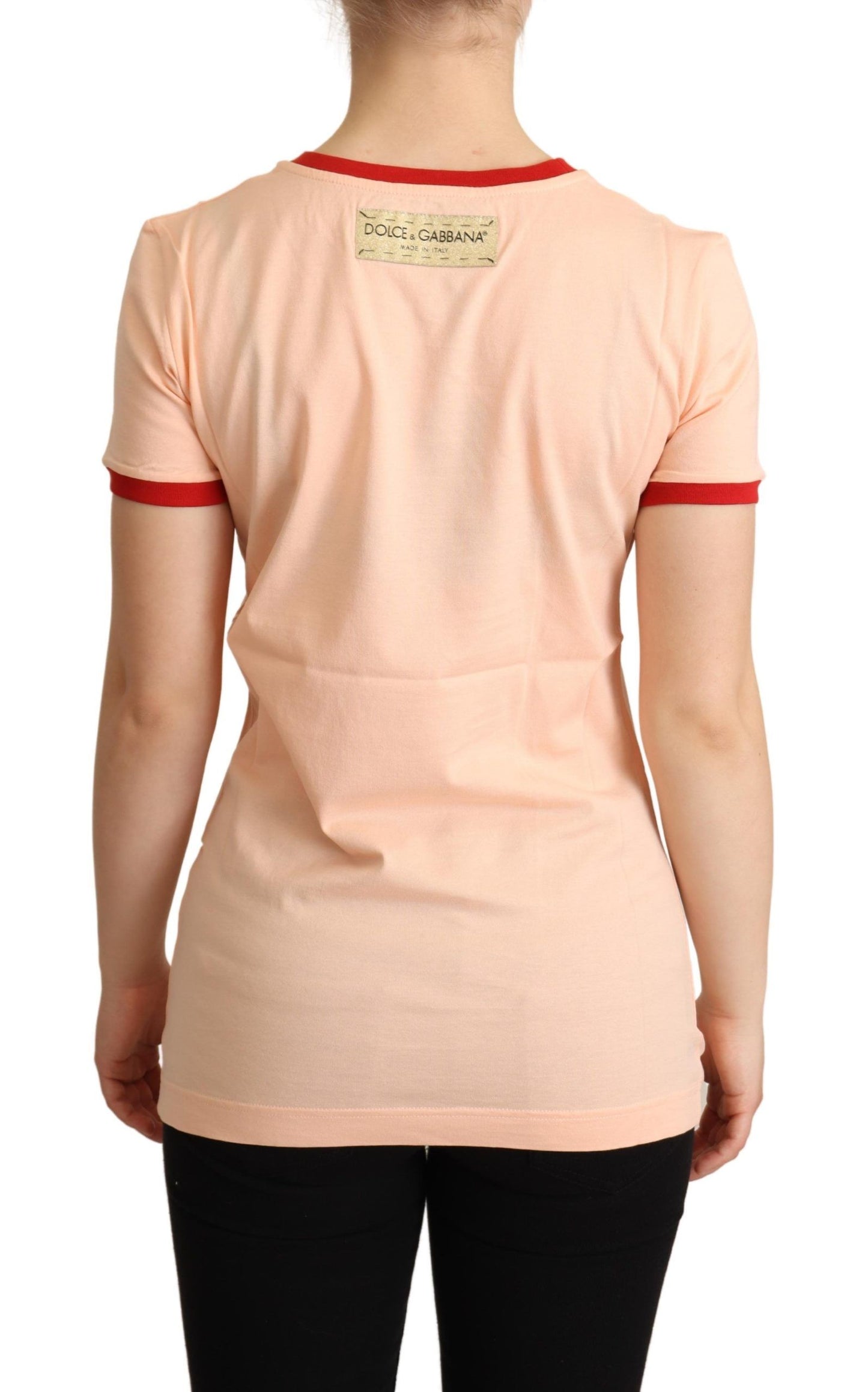 Dolce & Gabbana Chic Pink Crewneck Cotton Tee