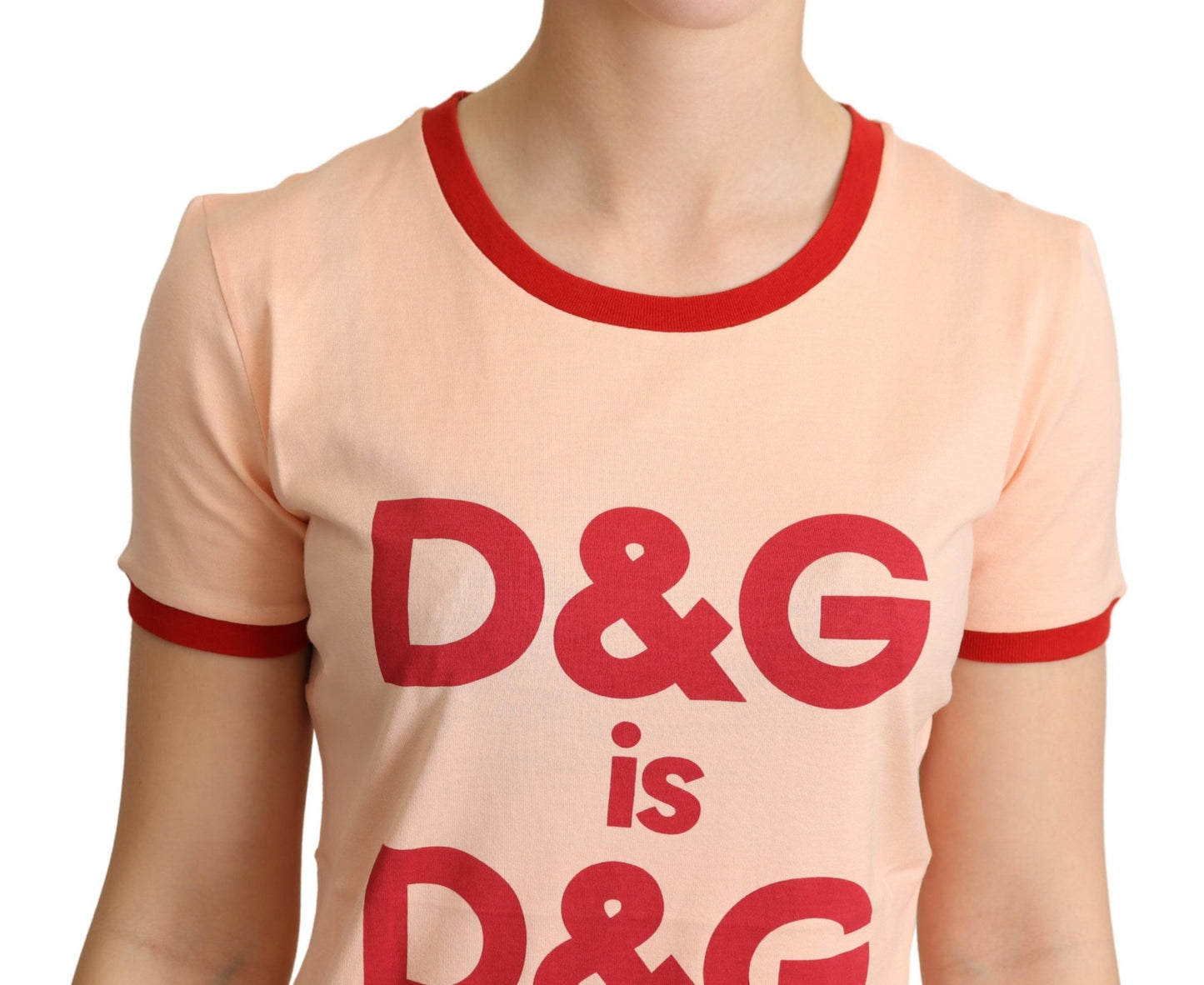 Dolce & Gabbana Chic Pink Crewneck Cotton Tee